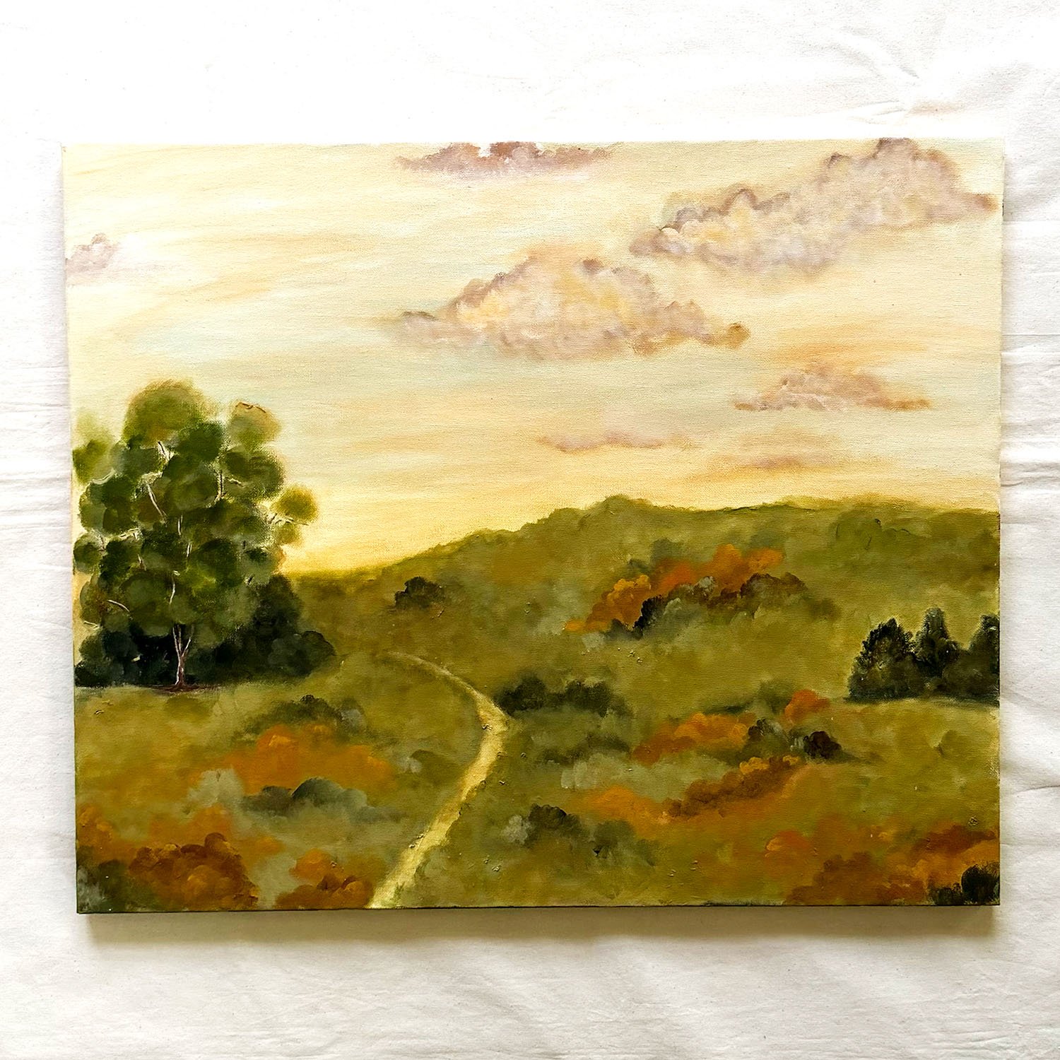 Ochre Hills - Original Pastoral Landscape Painting