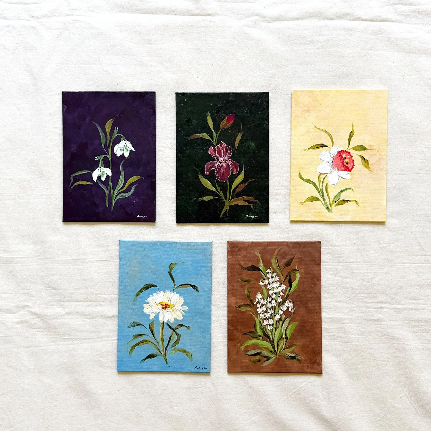 Flower-of-the-month-paintings-gold-framed-gallery-wall.jpg