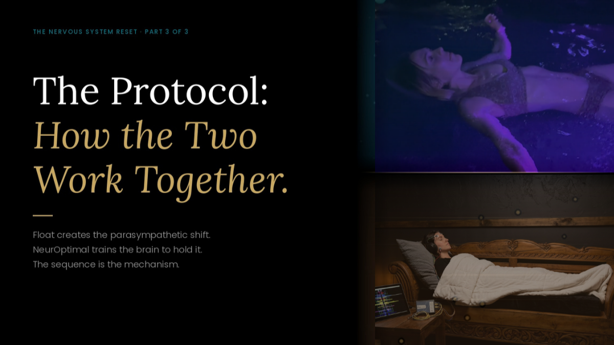 The Nervous System Reset Protocol: Float + NeurOptimal | Mind Over Matter Practice