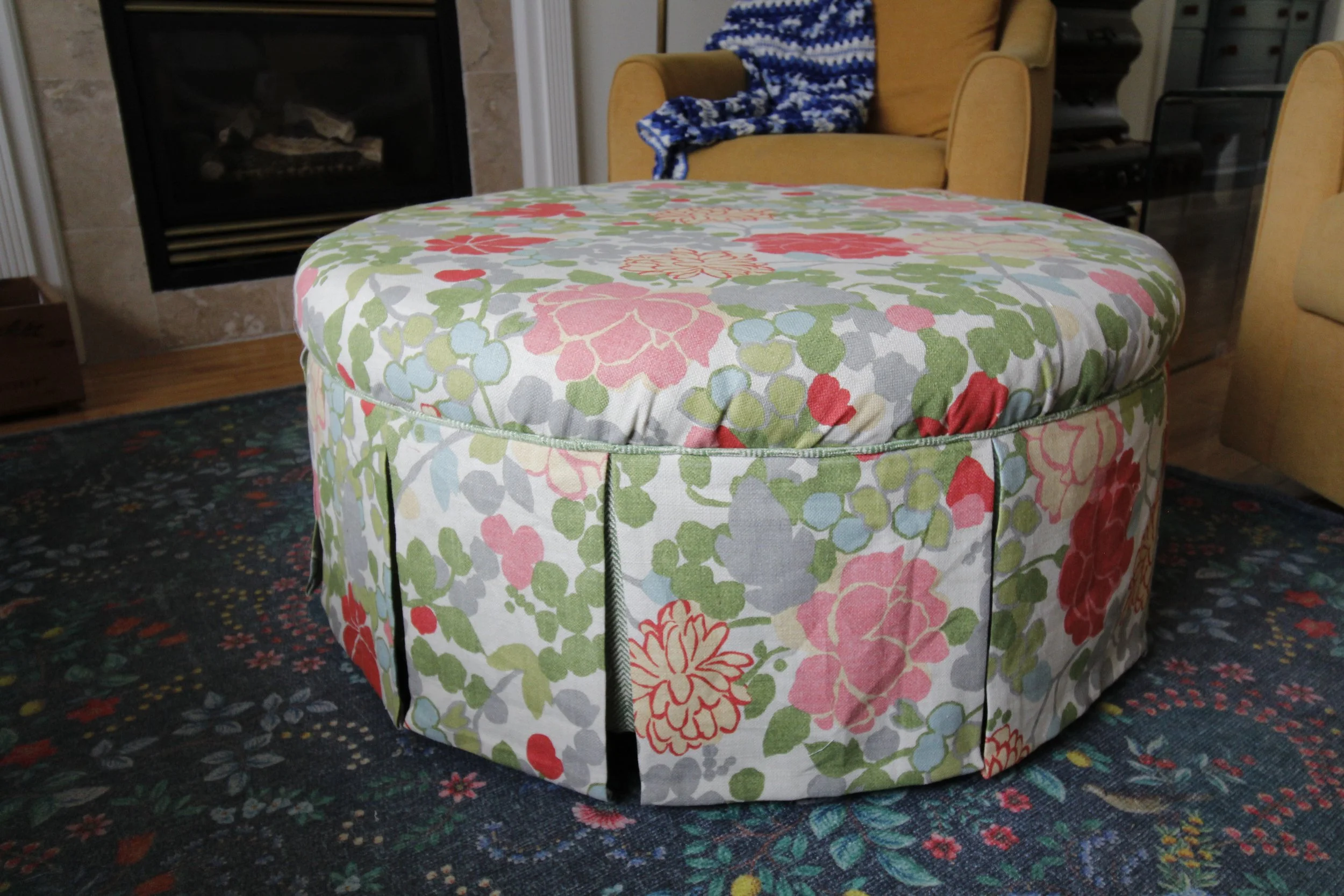 Modern flower ottoman