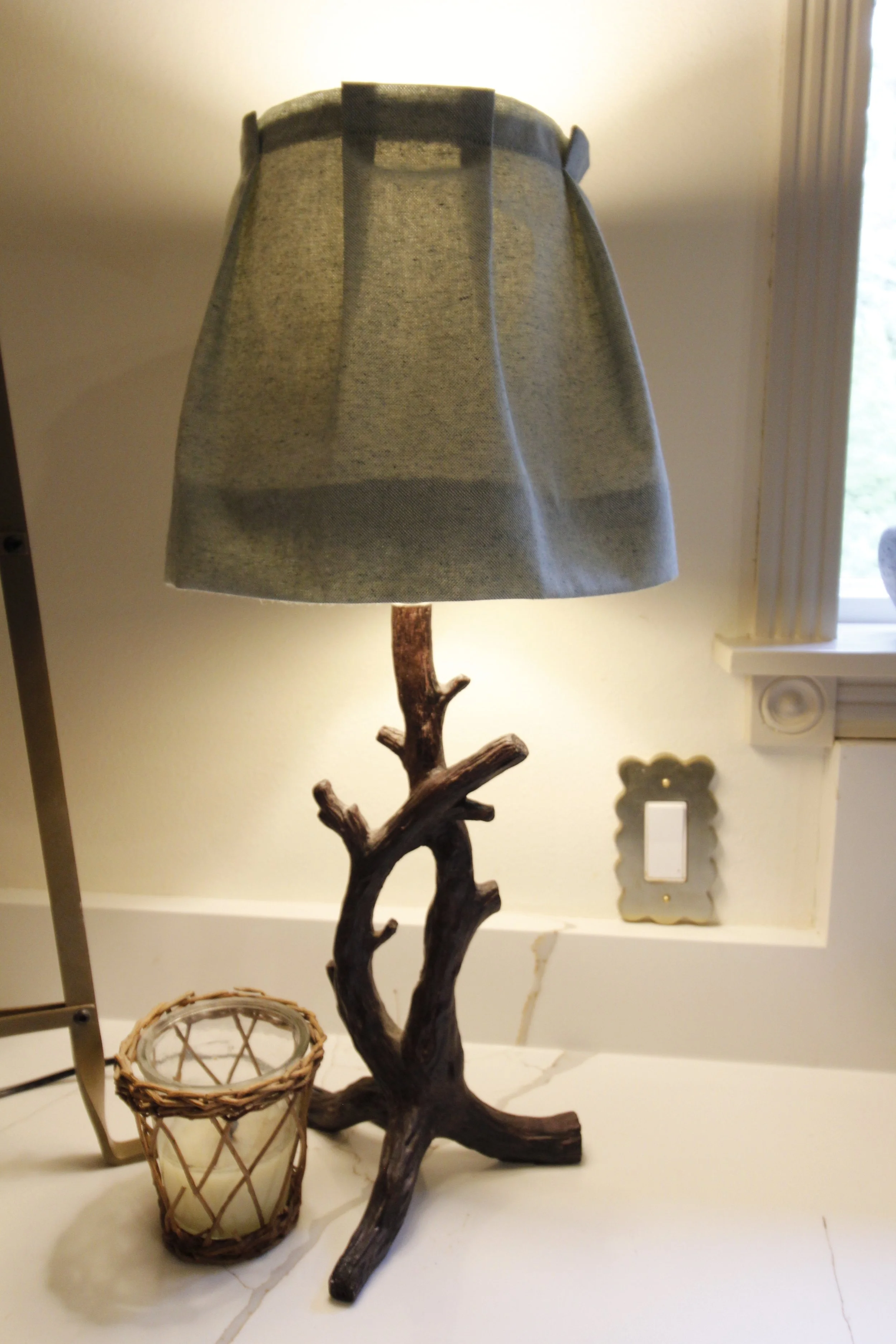 Green lamp shade cover