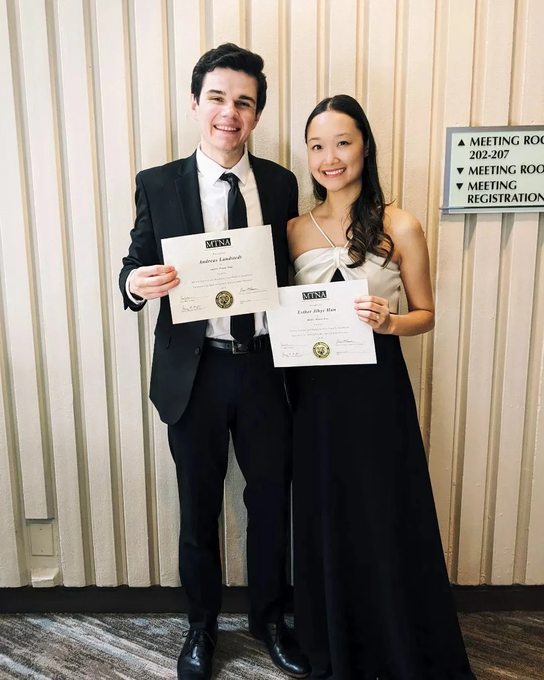 This bright and early morning in Atlanta, we had the pleasure of competing as 1 of 5 National Finalist duos of the 2024 MTNA Stecher and Horowitz Two Piano Competition! We didn't place in the top 3, but wow - what an experience. Every moment goes tow