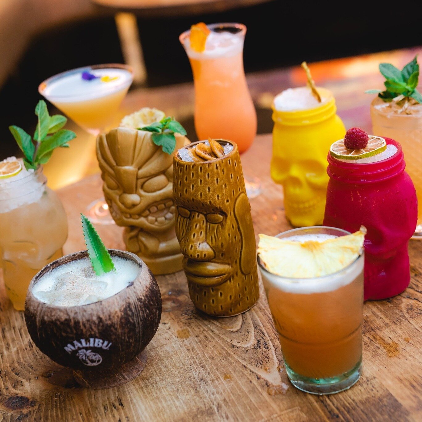 Step into our top-floor tiki bar and let our cocktails sweep you off your feet (and maybe your sandals too)!🍹

From the refreshing Tiki Iced Coffee to the indulgent Raspberry Refresher for the sweet-toothed, and the exotic Mango Loco bursting with t