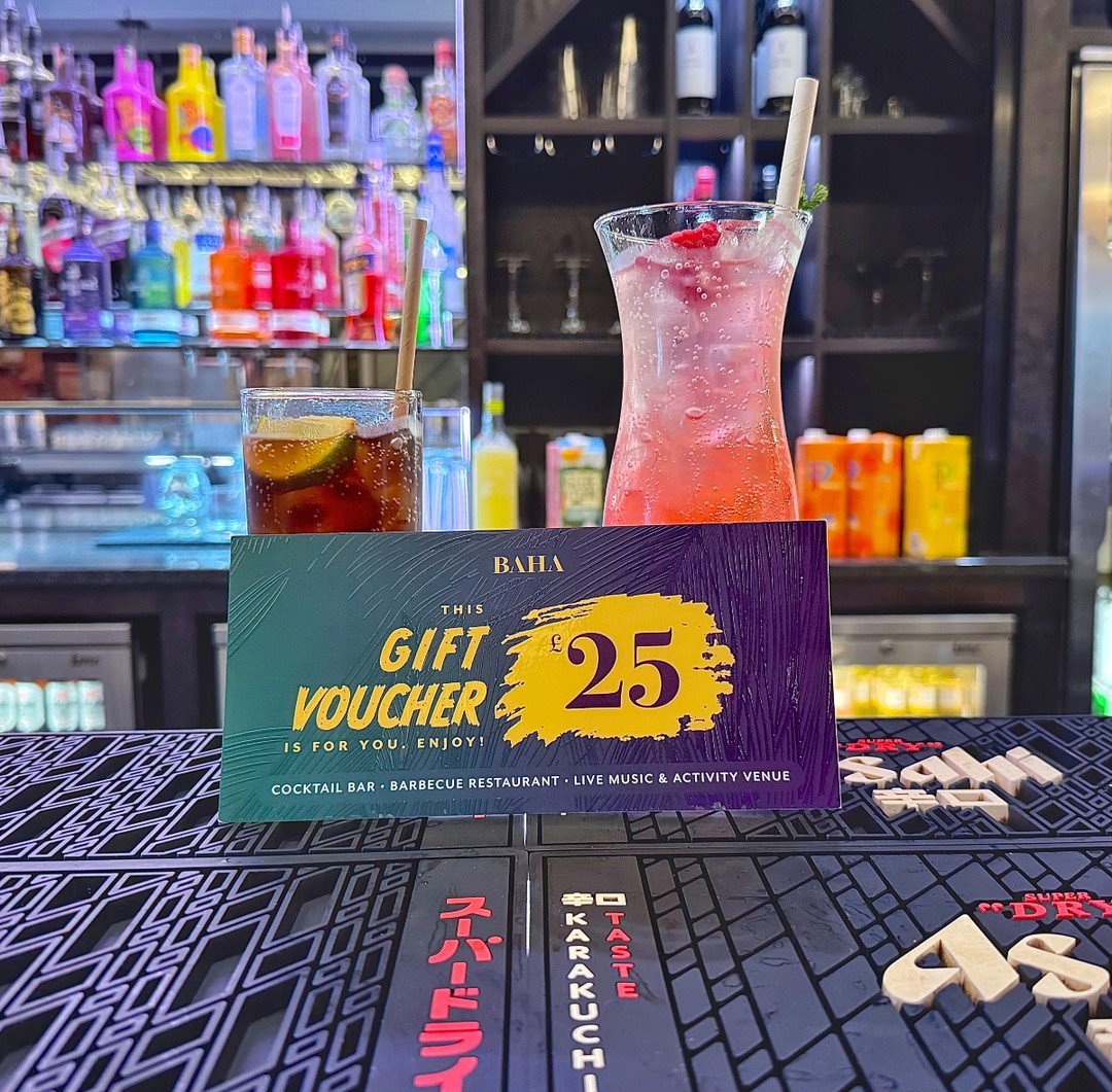 GIFT PANIC? WE'VE GOT YOU COVERED! ✅
&pound;25 voucher = Pure fun ! ✨
From epic meals to killer cocktails - let them choose their perfect night out!
Because the best gifts come with choices (and amazing food) 🎯🍸

Buy now: https://bahabowness.com/sh