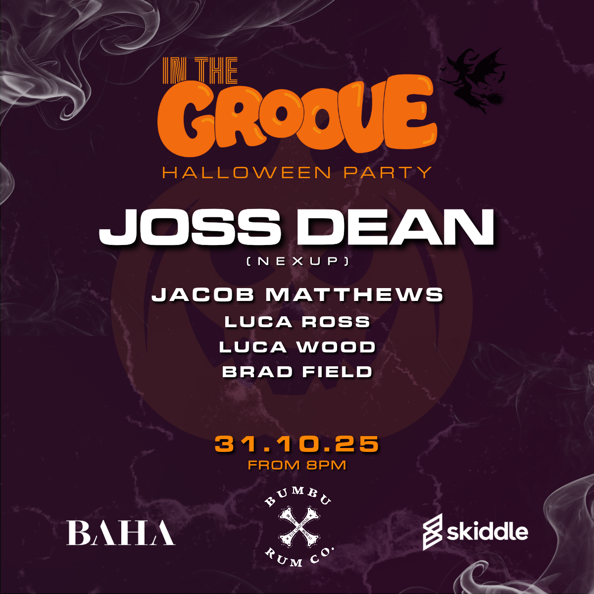 In The Groove Halloween Party| Joss Dean+Support