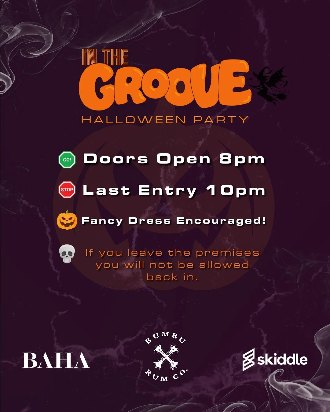 THE WAIT IS ALMOST OVER. 👻
Days away from the biggest Halloween party of the year.
IN THE GROOVE at Baha. The anticipation is REAL.
🎃 Final checks:
✅ Costume sorted?
✅ Squad ready?
✅ Ready to go absolutely OFF?
See you Friday. It's going to be W