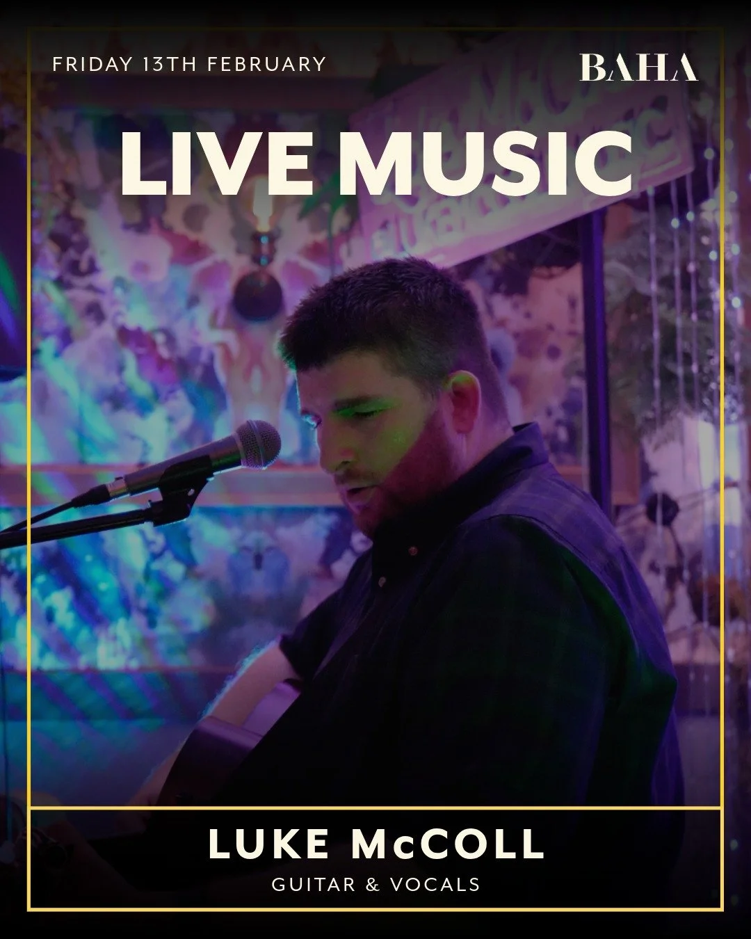 Live Music  tonight at BAHA | Luke McColl | From 9 PM

Start your  weekend with a BANG - incredible tunes, legendary cocktails and the best vibes in the Lakes!

FREE ENTRY! Tag your crew - tonight's going to set the tone for your entire weekend! ✨

#
