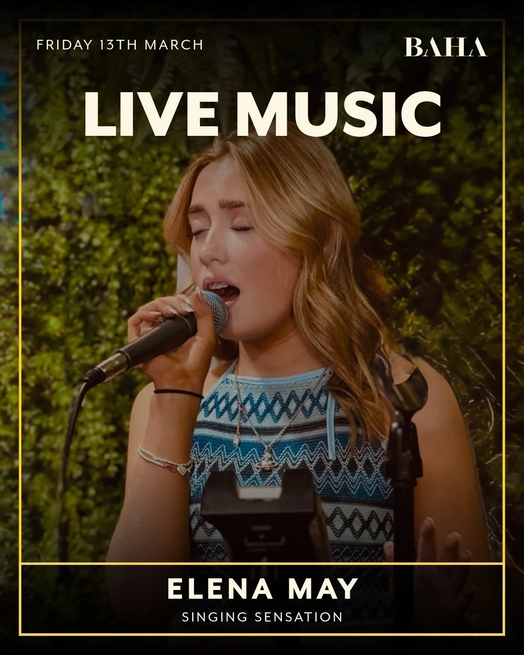 Live Music  tonight at BAHA | Elena May | From 9pm

Start your  weekend with a BANG - incredible tunes, legendary cocktails and the best vibes in the Lakes!

FREE ENTRY! Tag your crew - tonight's going to set the tone for your entire weekend! ✨

more