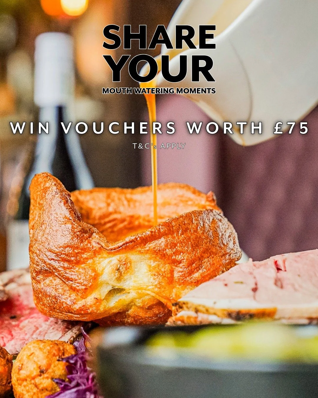 Eat well. Get rewarded. Repeat. 💰
Had a great time at BAHA? Good &mdash; now let's make it worth even more.

Here's the deal:
⭐ Leave us a review &rarr; &pound;25 voucher
📸 Post a food snap &rarr; &pound;25 voucher
🎥 Film a quick video &rarr; &pou