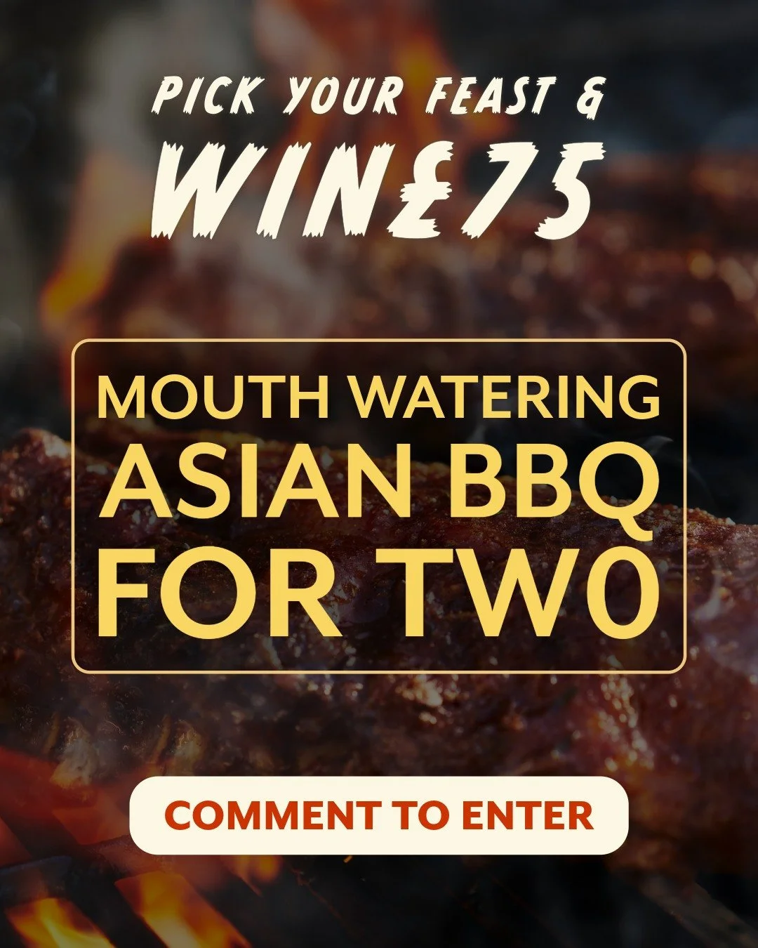 WINNER WINNER, BBQ DINNER! 🥢🔥

The first week of our Pick Your Feast giveaway is officially heating up. We&rsquo;re giving away a &pound;50 voucher EVERY SINGLE WEEK to spend on our legendary Asian BBQ &amp; Grill menu.

Want to be our first winner