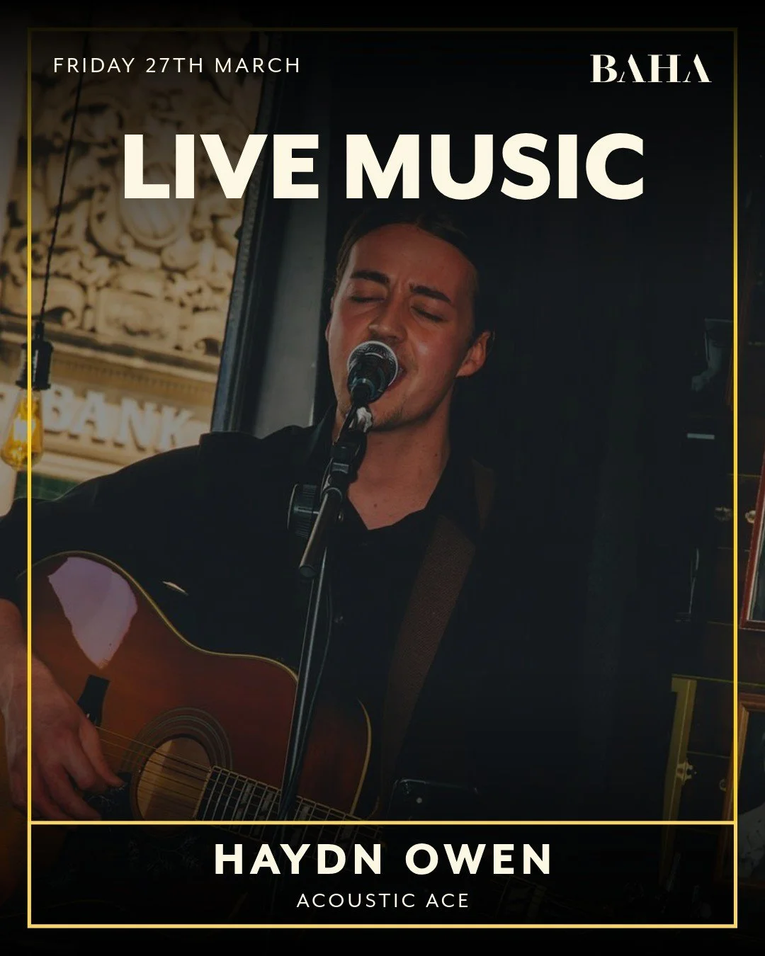 Live Music  tonight at BAHA | Haydn Owen | From 9pm

Start your  weekend with a BANG - incredible tunes, legendary cocktails and the best vibes in the Lakes!

FREE ENTRY! Tag your crew - tonight's going to set the tone for your entire weekend! ✨

mor