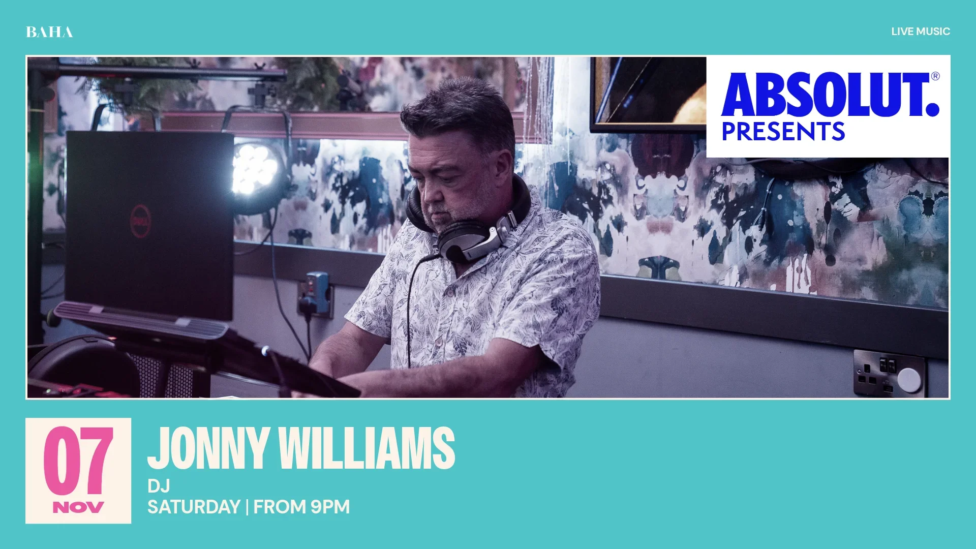 BA-LIVE MUSIC-JONNY WILLIAMS 7 NOVEMBER