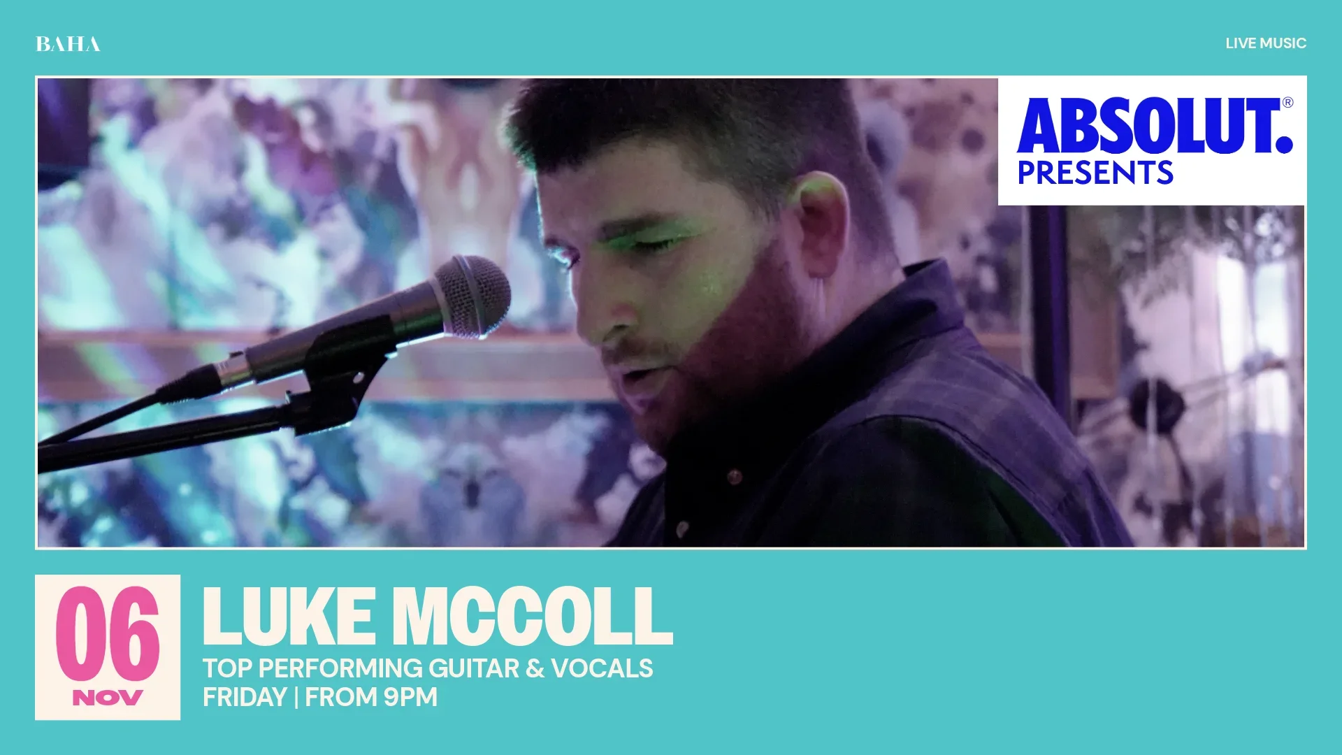 BA-LIVE MUSIC-LUKE MCCOLL 6 NOVEMBER