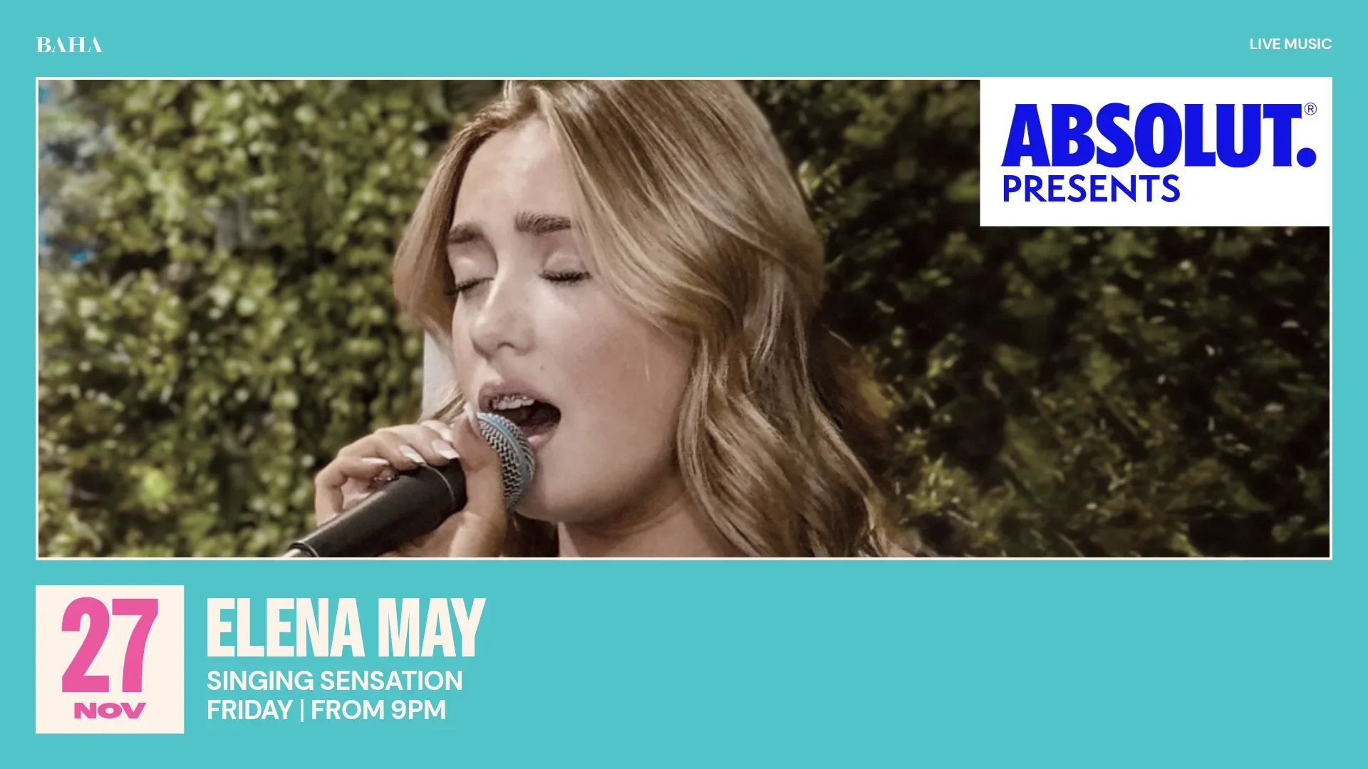 BA-LIVE MUSIC-ELENA MAY 27 NOVEMBER