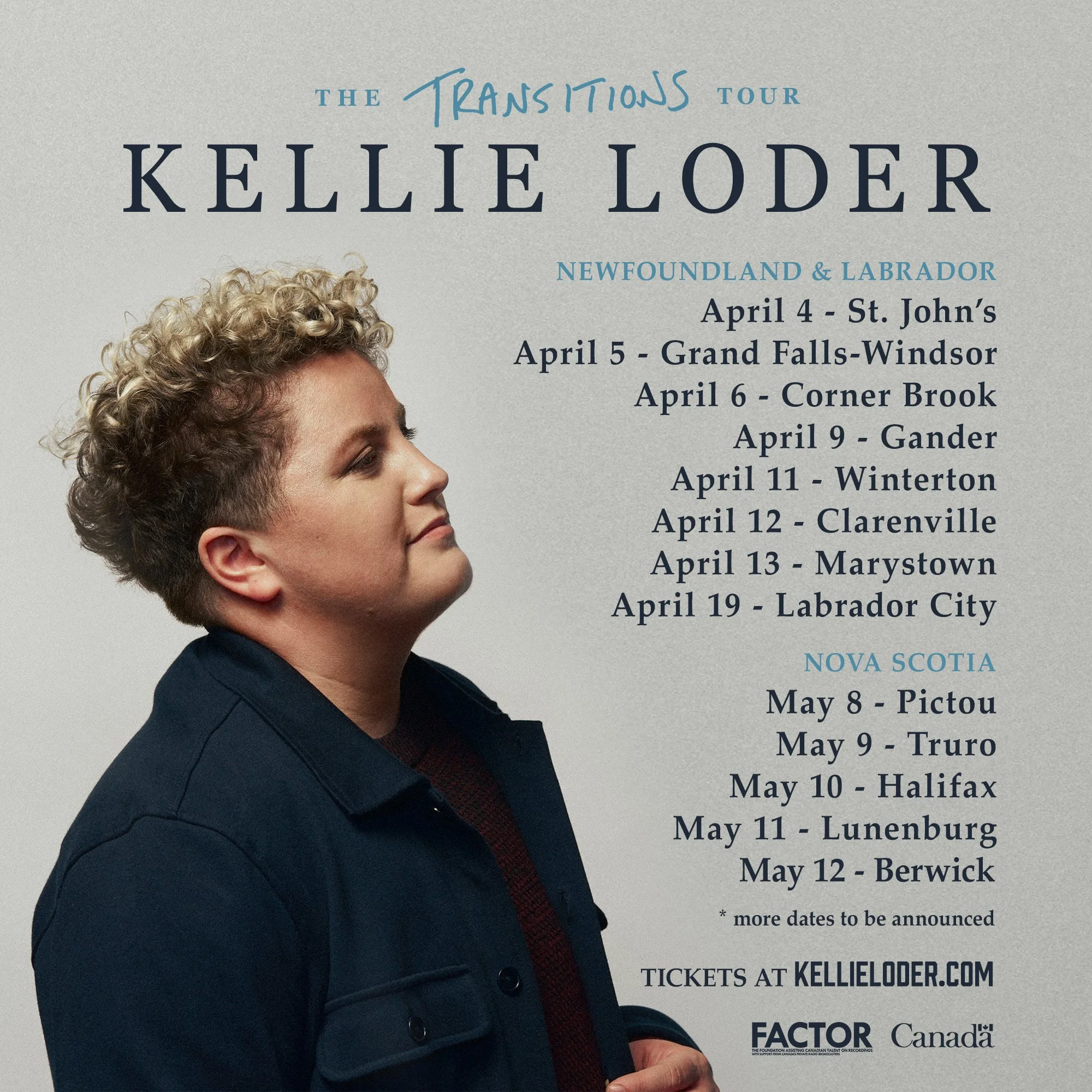 KELLIE LODER Plots Eastern Canada Headline Tour for April &amp; May 2024! Tickets on sale Now!