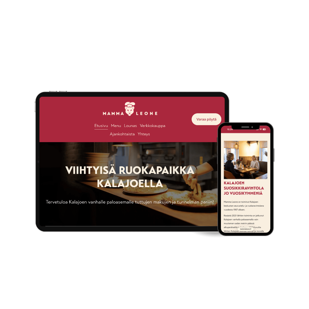 Mamma Leone nettisivut