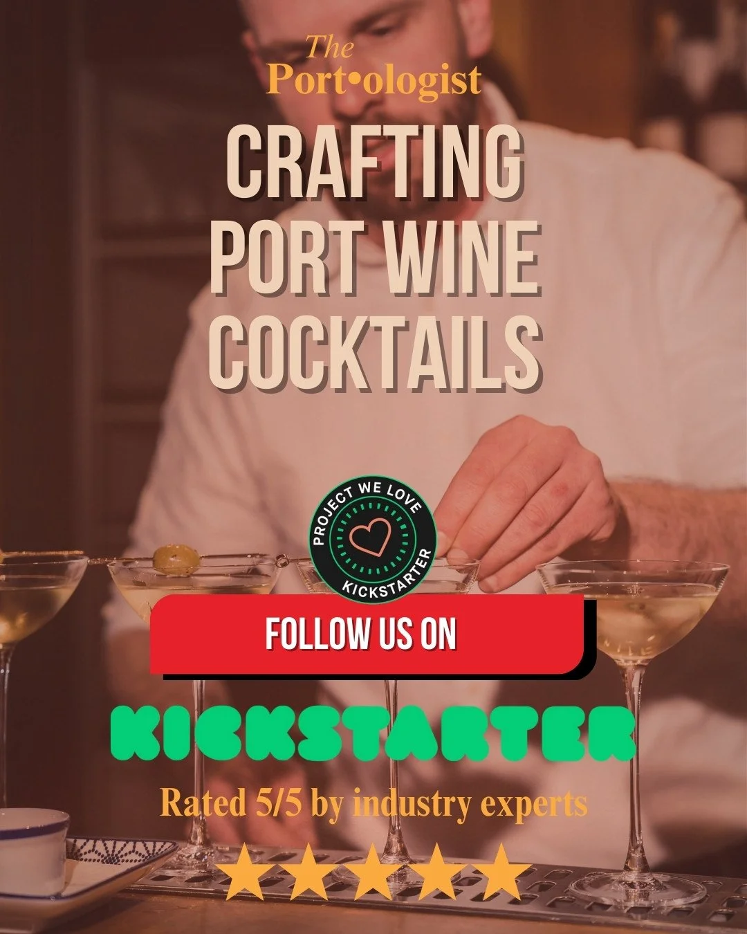 Meet Stijn @heartofalgave, one of the brilliant mixologists bringing The Portologist to life.⁠
Their creation?  Salsa Ruby a bold twist on port that you&rsquo;ll find in our book.⁠
Pre-launch on Kickstarter is live &mdash; join now so you&rsquo;re re