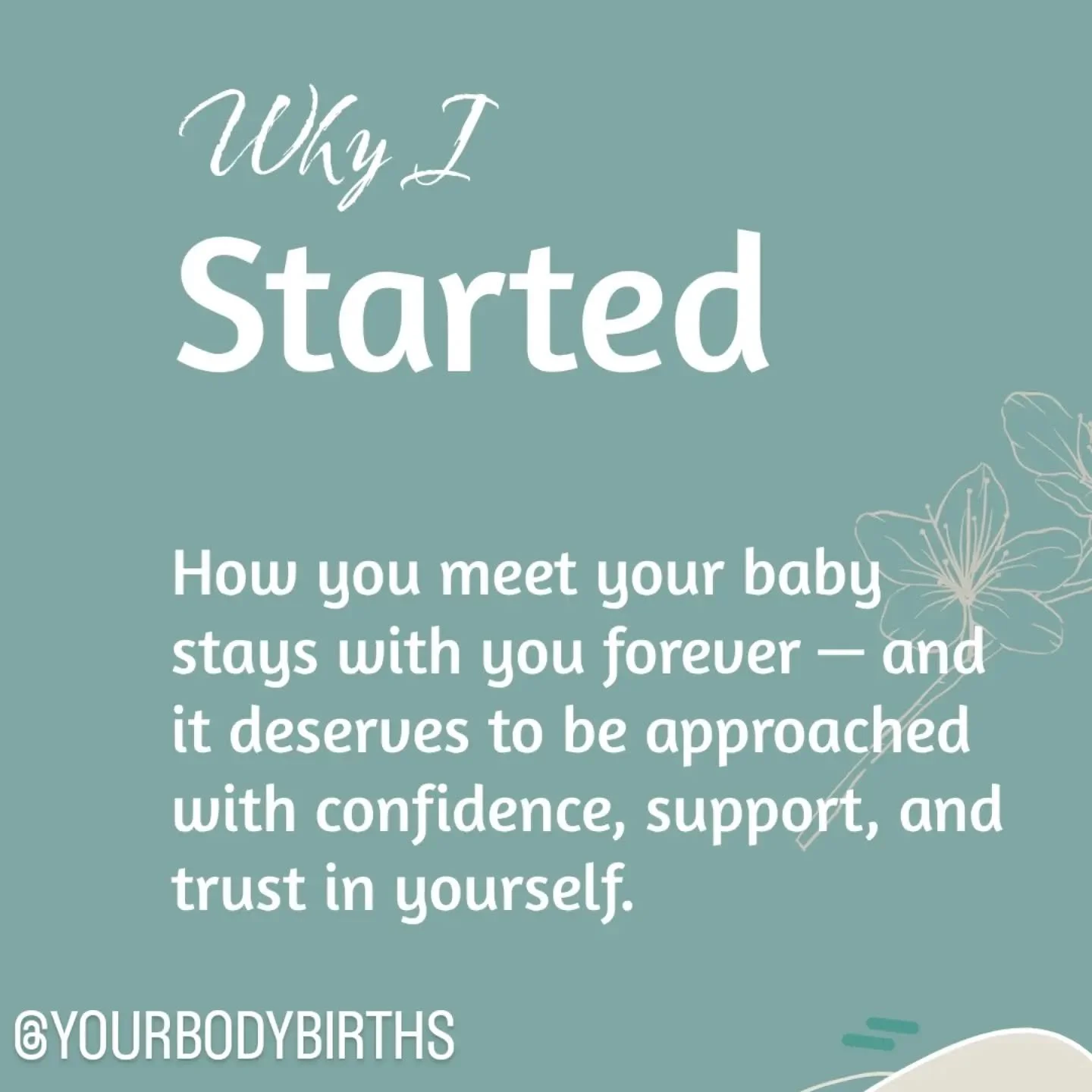 Why I started...

How you meet your baby stays with you forever - and it deserves to be approached with confidence, support and trust in yourself.

Story

An accidental homebirth, that instead of being full of fear, was a calm, empowered, and deeply 