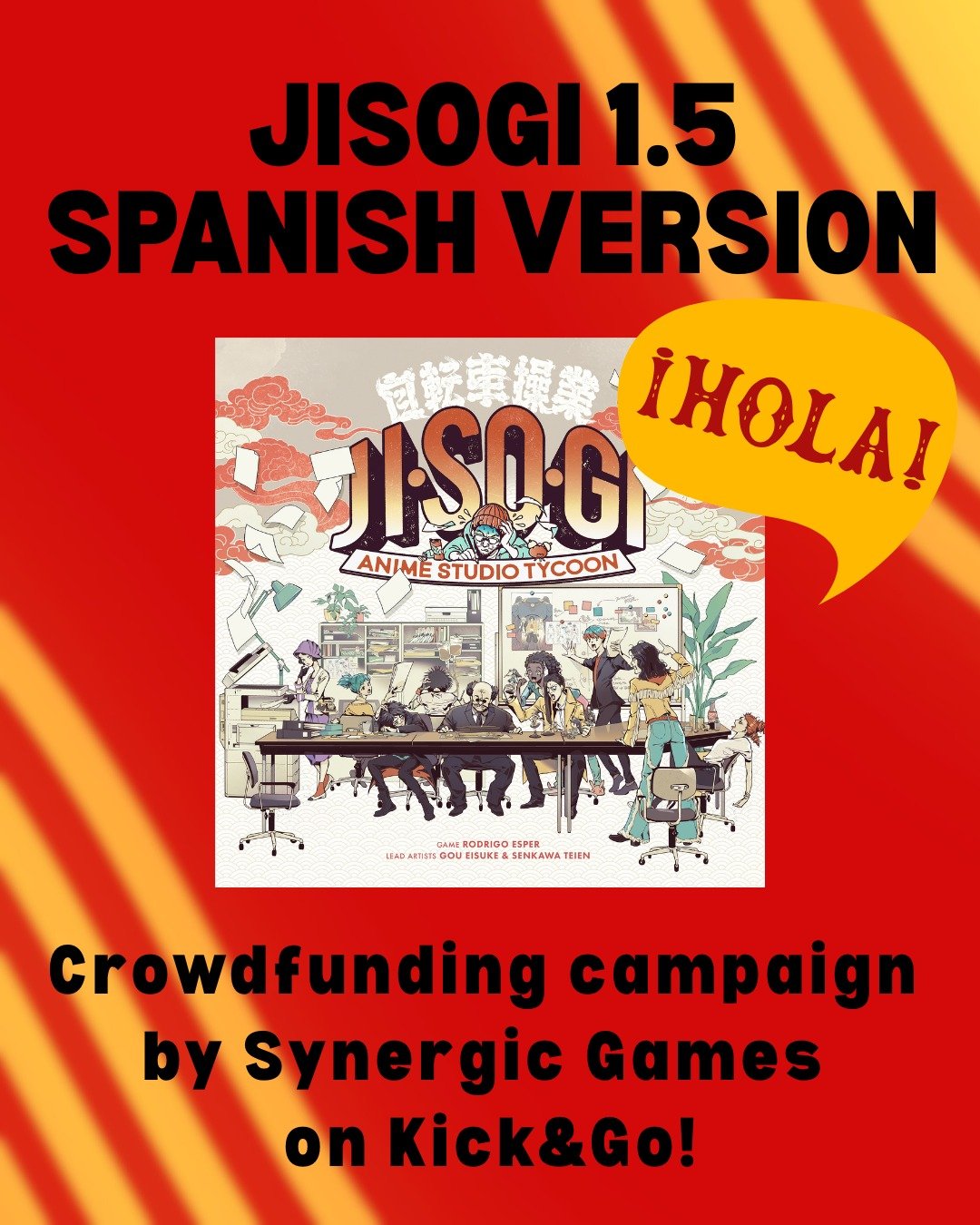 &iexcl;Hola! 🇪🇸

Exciting news for our Spanish-speaking fans: JISOGI 1.5 Spanish Edition is officially coming, published by the fantastic team at @synergicgames !✨

If you&rsquo;ve been waiting to build your anime empire in Spanish, now is the time