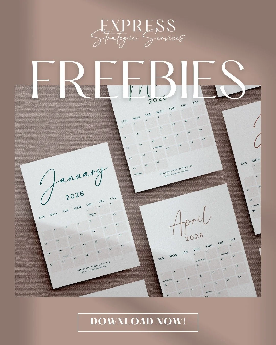 It&rsquo;s definitely not too late to start prepping content for the new year. We put together a few freebies to make planning feel a lot less overwhelming. With our 2026 monthly holiday calendars and marketing quarterly checklist, you&rsquo;ll have 