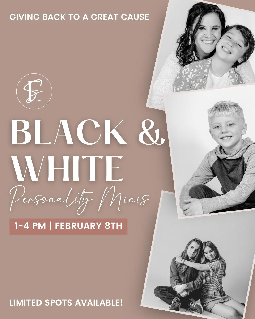 We&rsquo;re so excited to announce our Black &amp; White Personality Minis on February 8th, from 1-4 pm. These sessions are designed to capture your little loves just as they are and cherish them for years to come. Each session includes 5-10 edited b