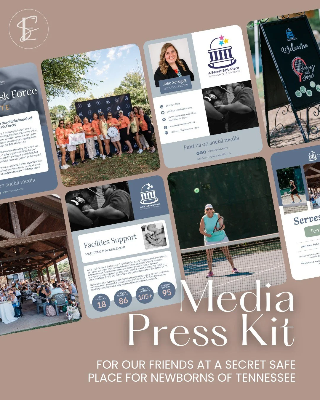 When a mission matters, the message matters, too. Our creative team had the privilege to build a press kit for our friends, A Secret Safe Place for Newborns of Tennessee, designed to support their work and the life-saving impact they make every day.