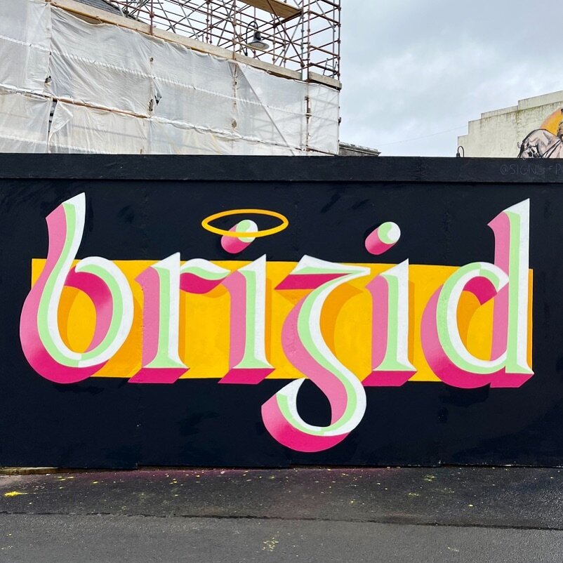 My piece from the St. Brigid&rsquo;s day festival organised by @portartcollective Portarlington. Big thanks to @adw_artist for inviting the @minawcollective and myself to paint at the event. Good times.

St. Brigid is one of the patron saints of Irel