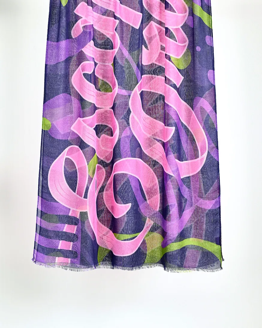 Avoca x Signs of Power Scarf Lettering - Escape the Ordinary