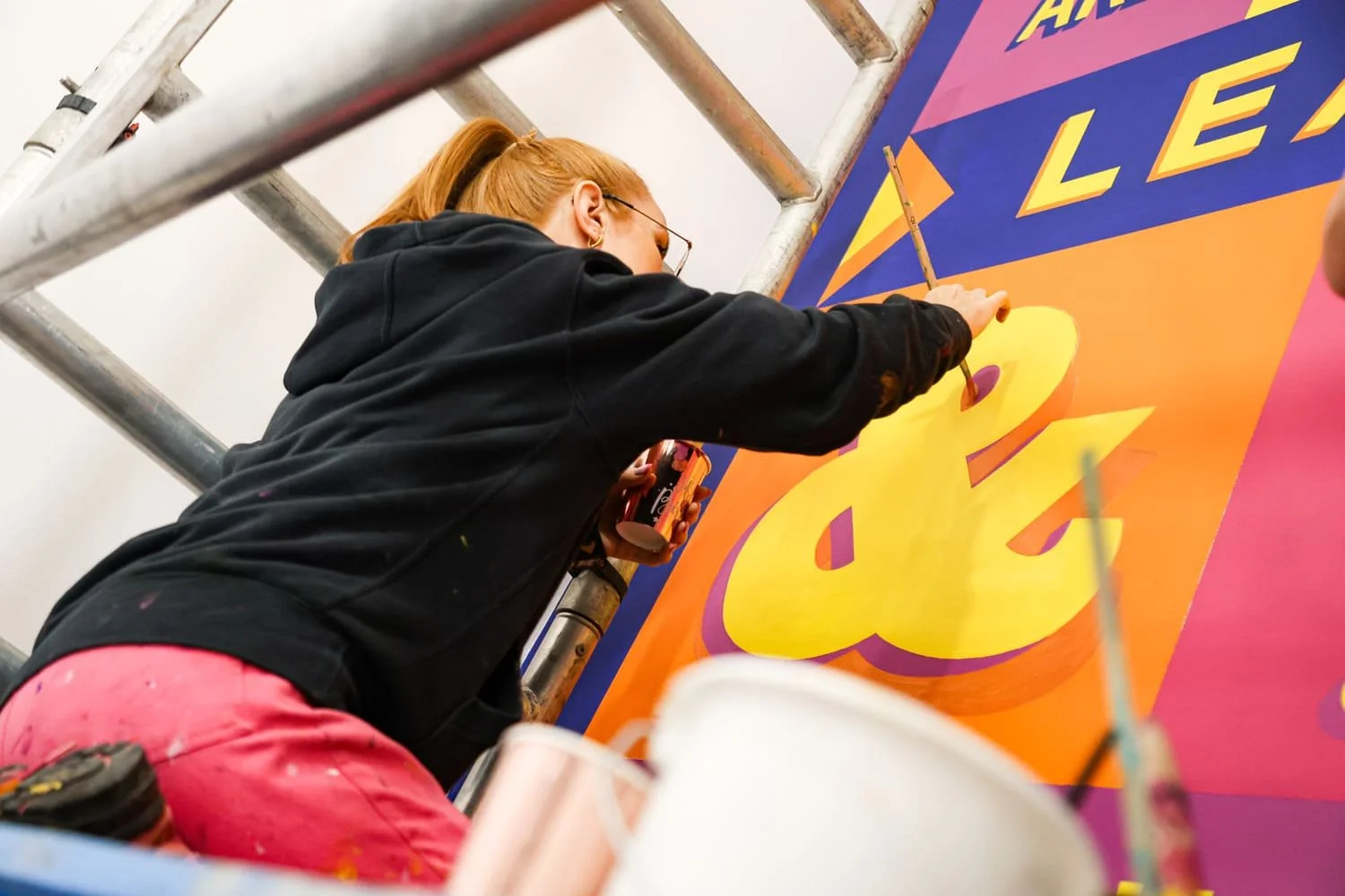 Signs of Power mural process for Fitzgerald Power