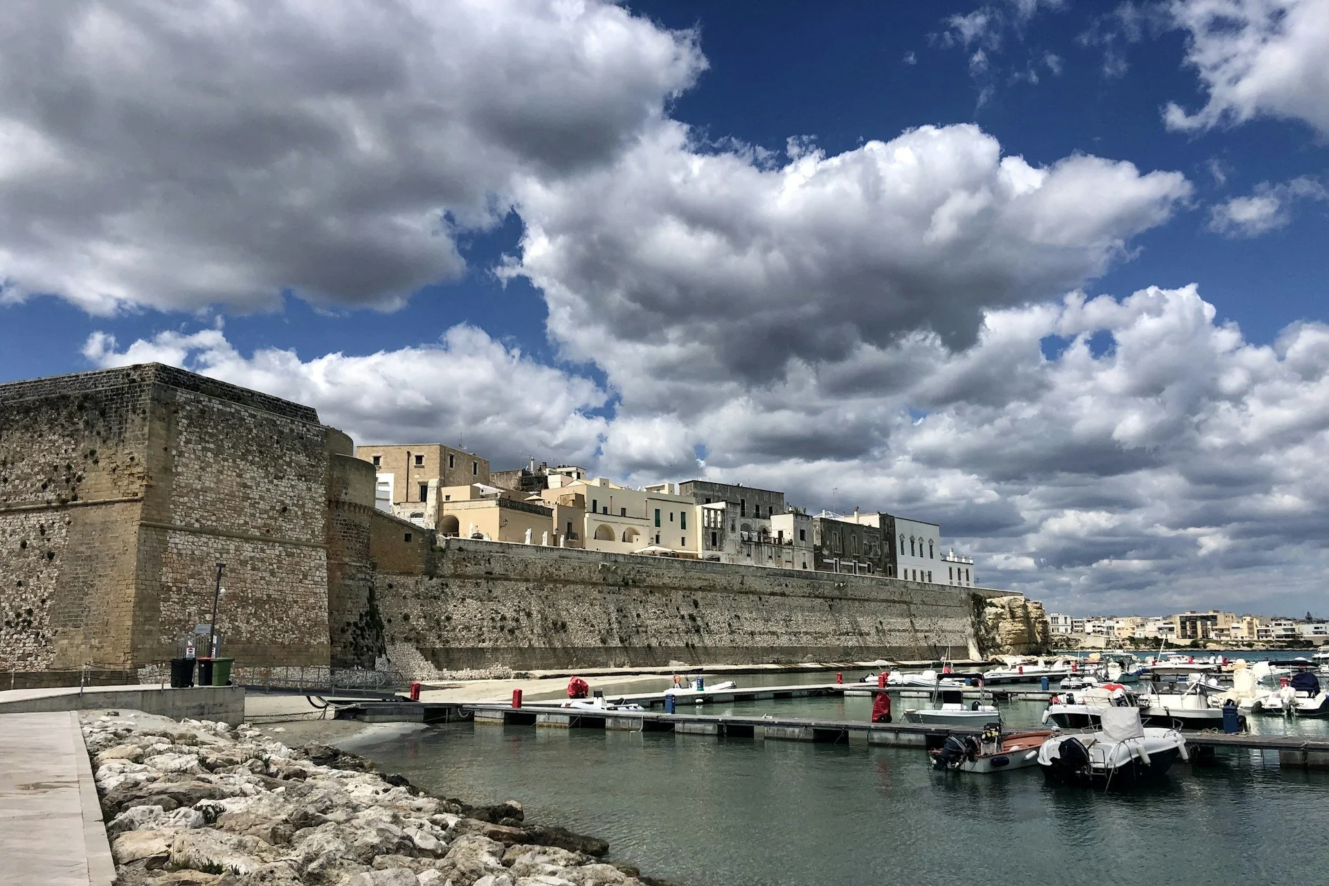 Otranto's sea walls and harbour on the Salento coast