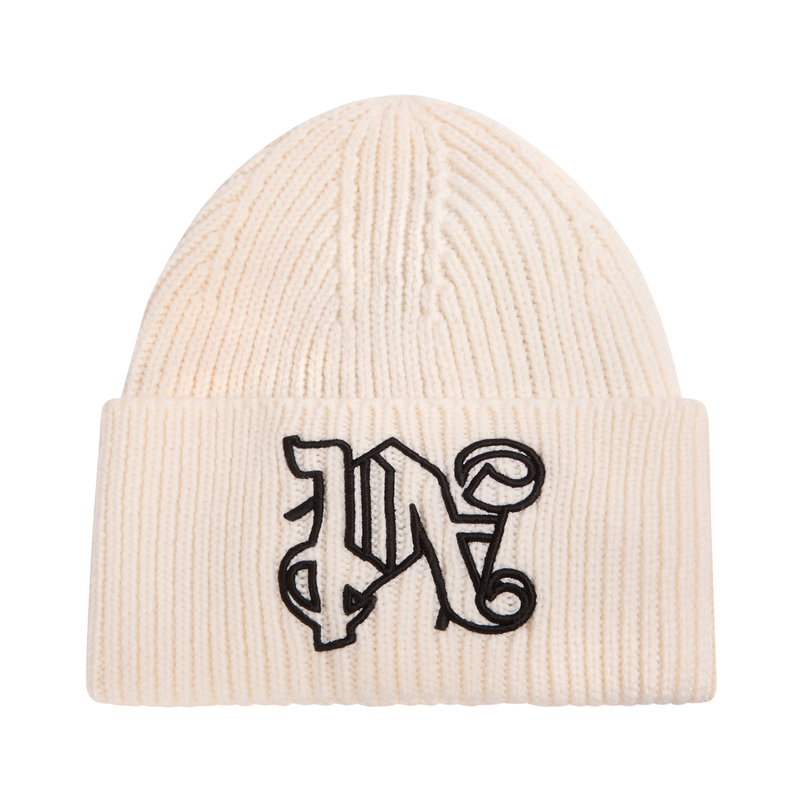 PALM ANGELS PA Monogram Beanie White