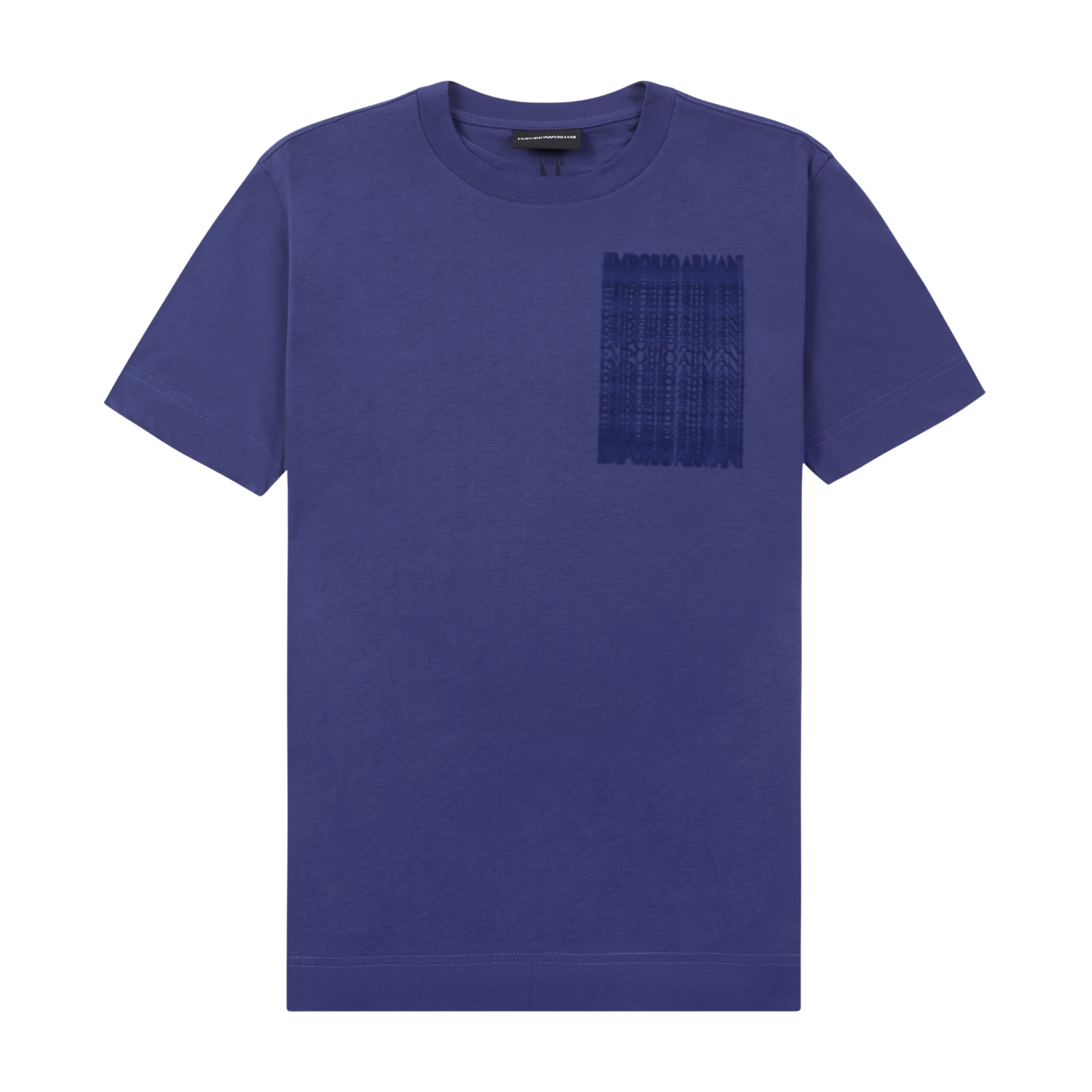Emporio Armani Repetitive Logo Blue T-Shirt