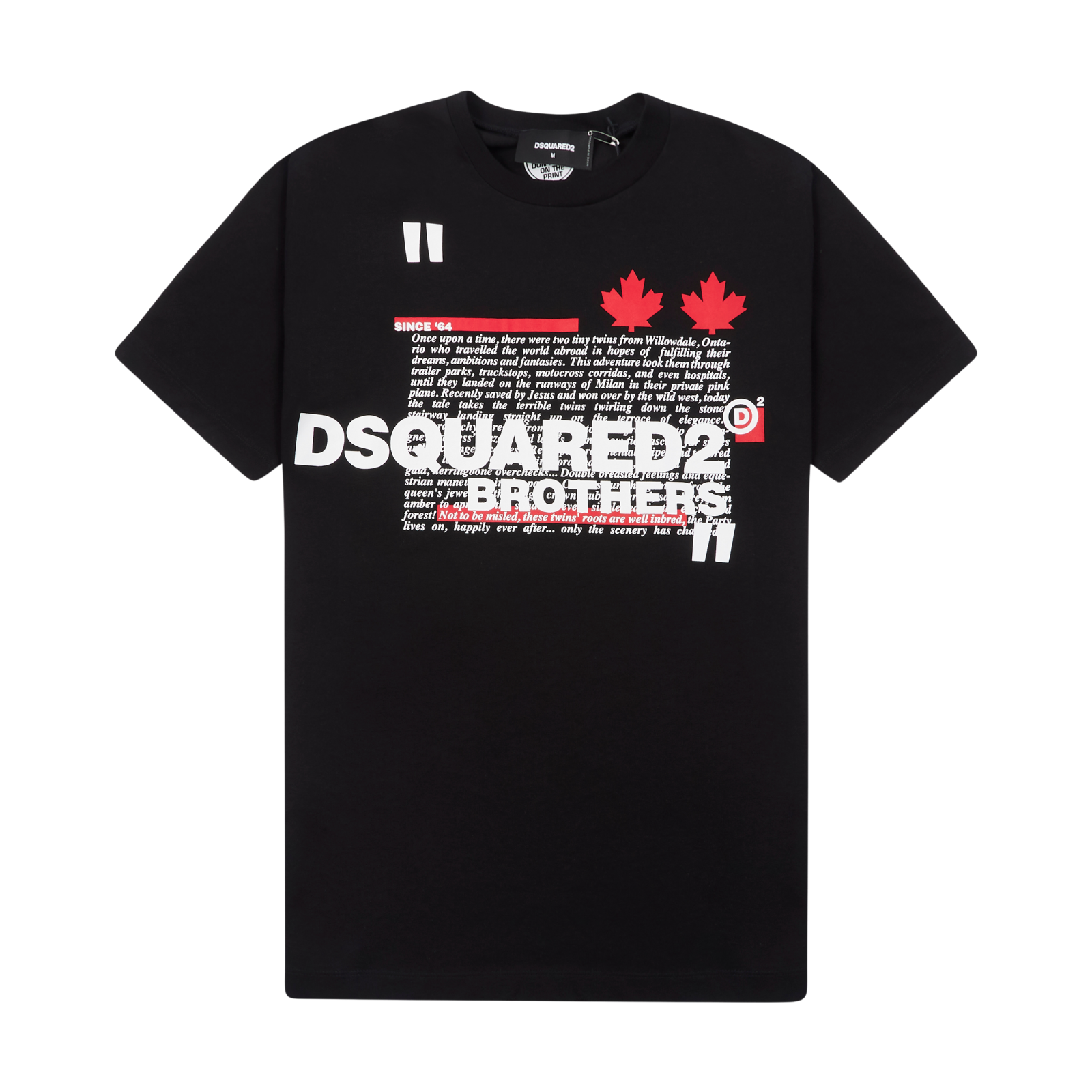 Dsquared2 Brothers Story Black T-Shirt