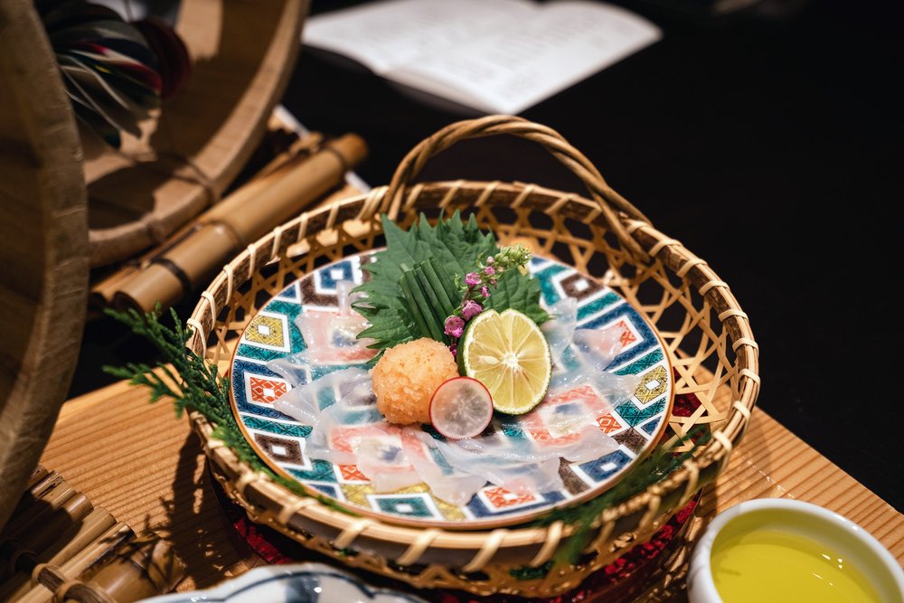 Fugu (blowfish) sashimi