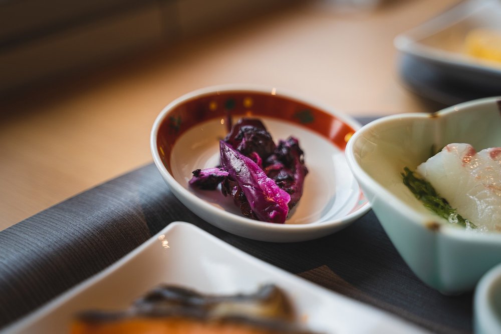 Breakfast buffet: Japanese pickles