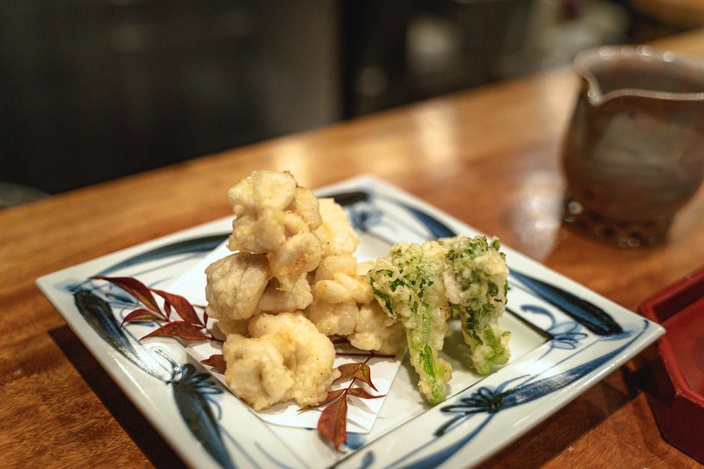 Shirako tempura