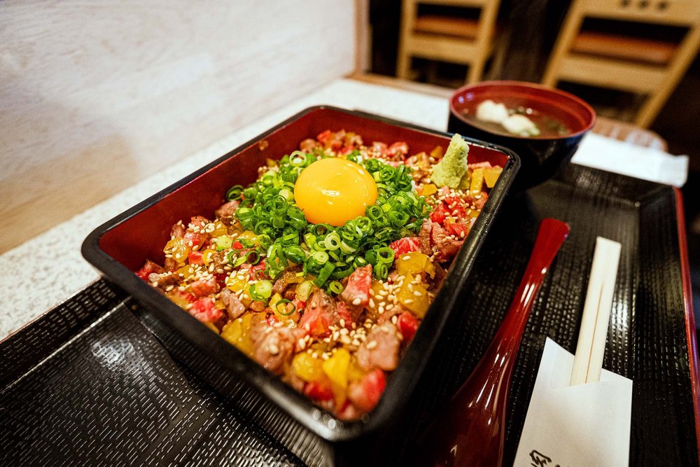 Wagyu + takuan donburi