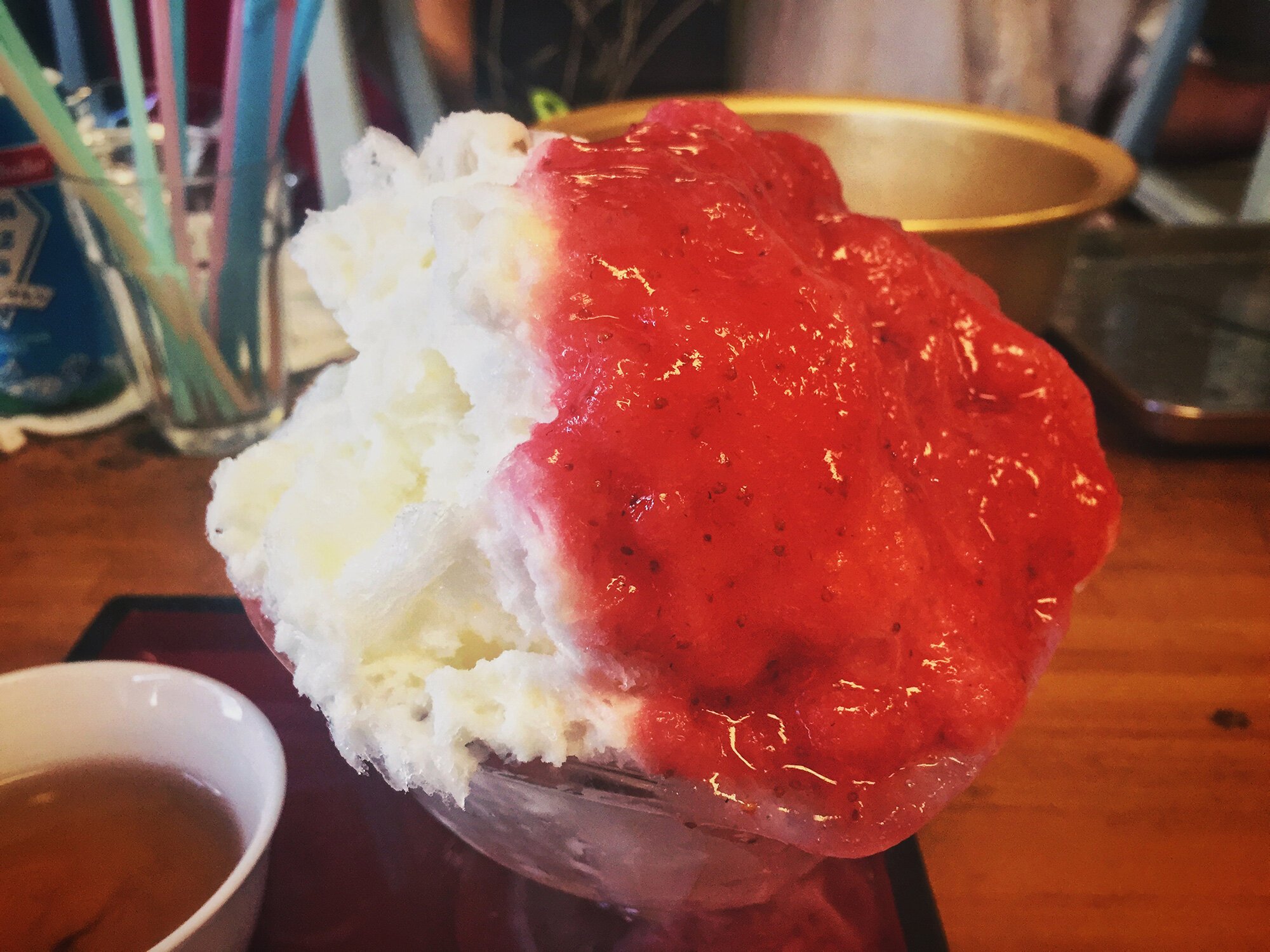 Milk &amp; Strawberry shaved ice