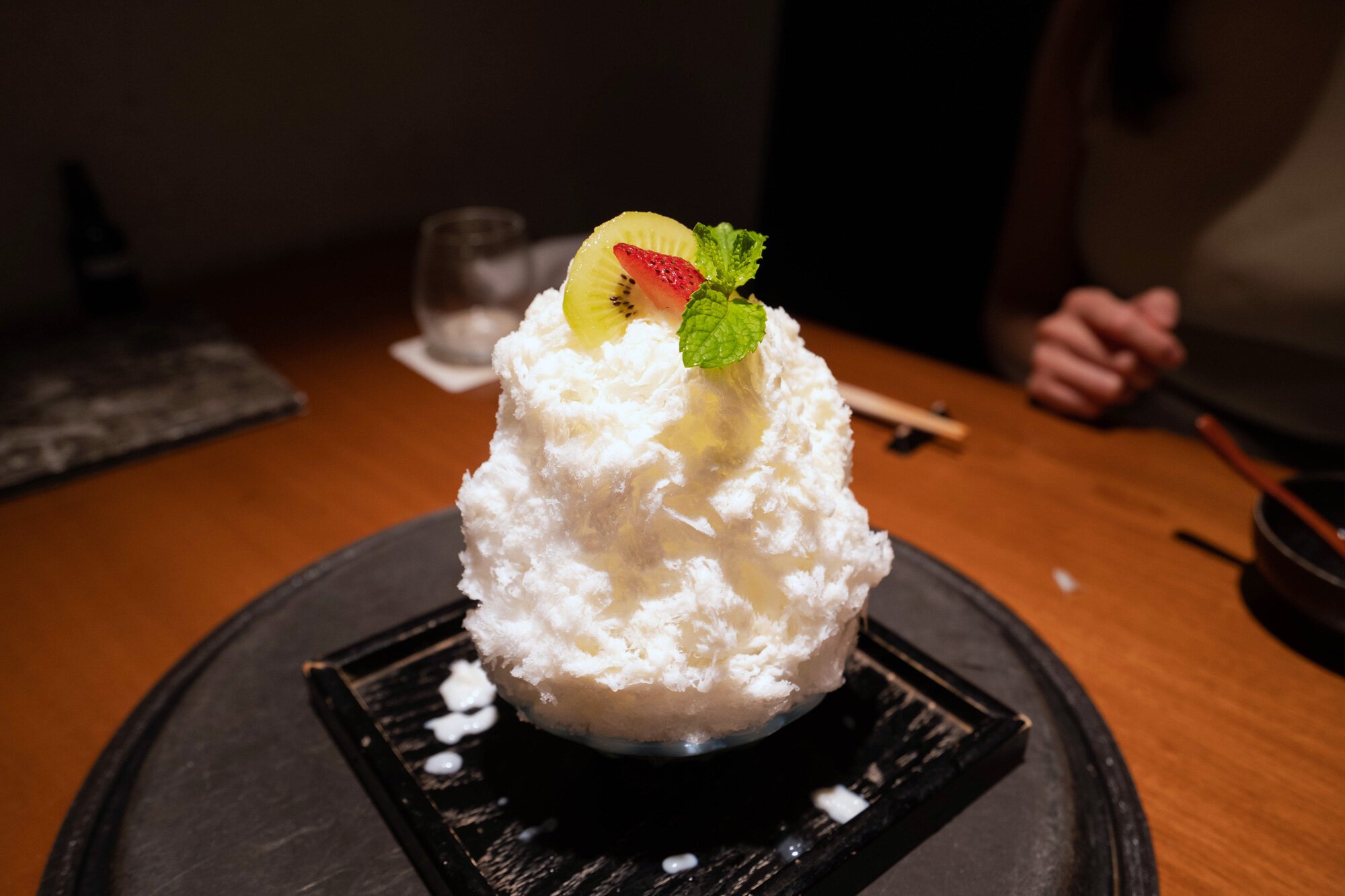 Kakigori (shaved ice) dessert