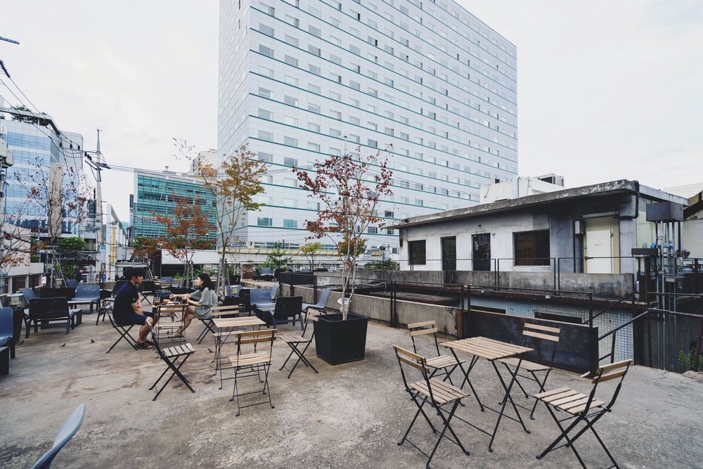 Rooftop seating