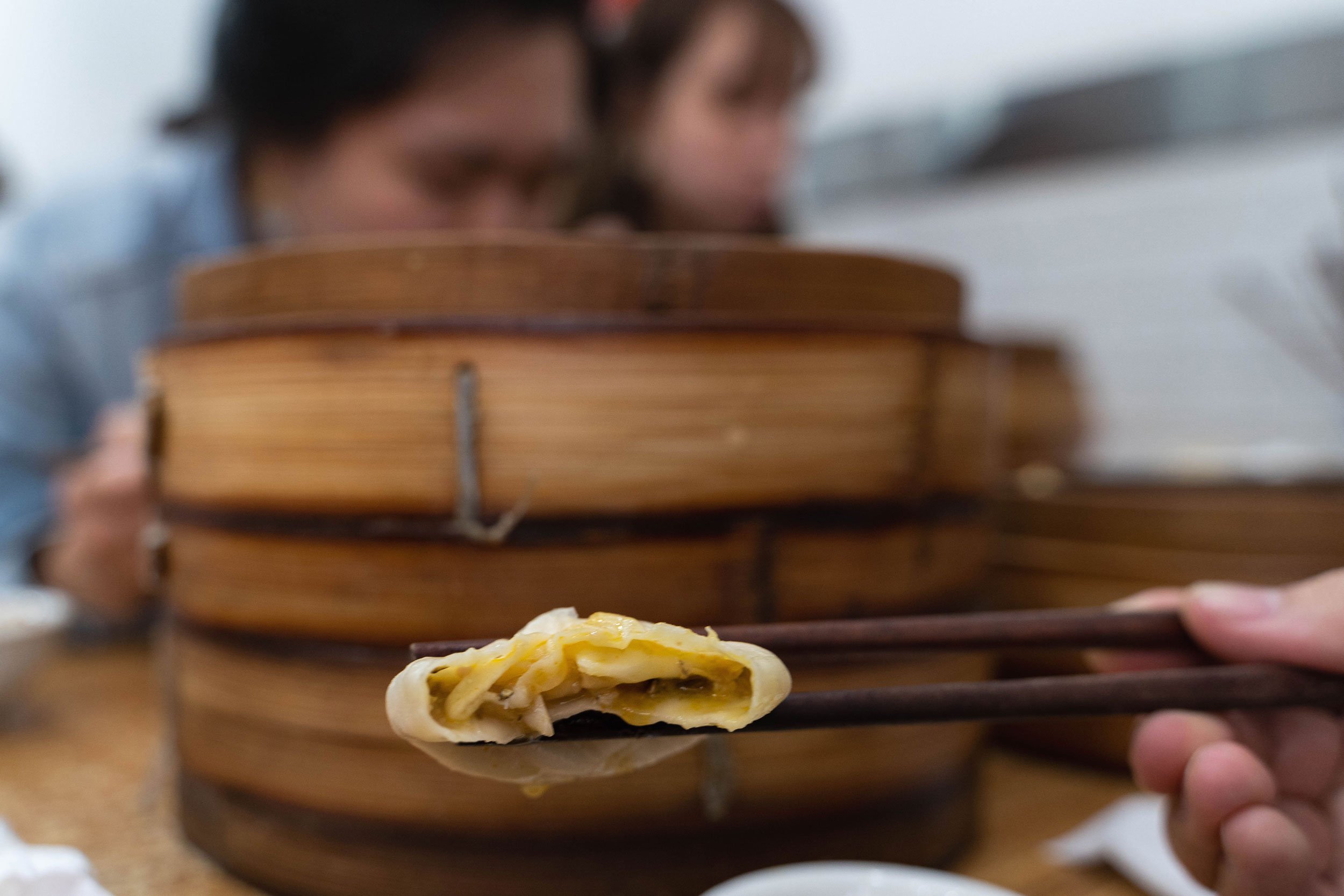 Inside the xiaolongbao (Shanghai soup dumplings) 