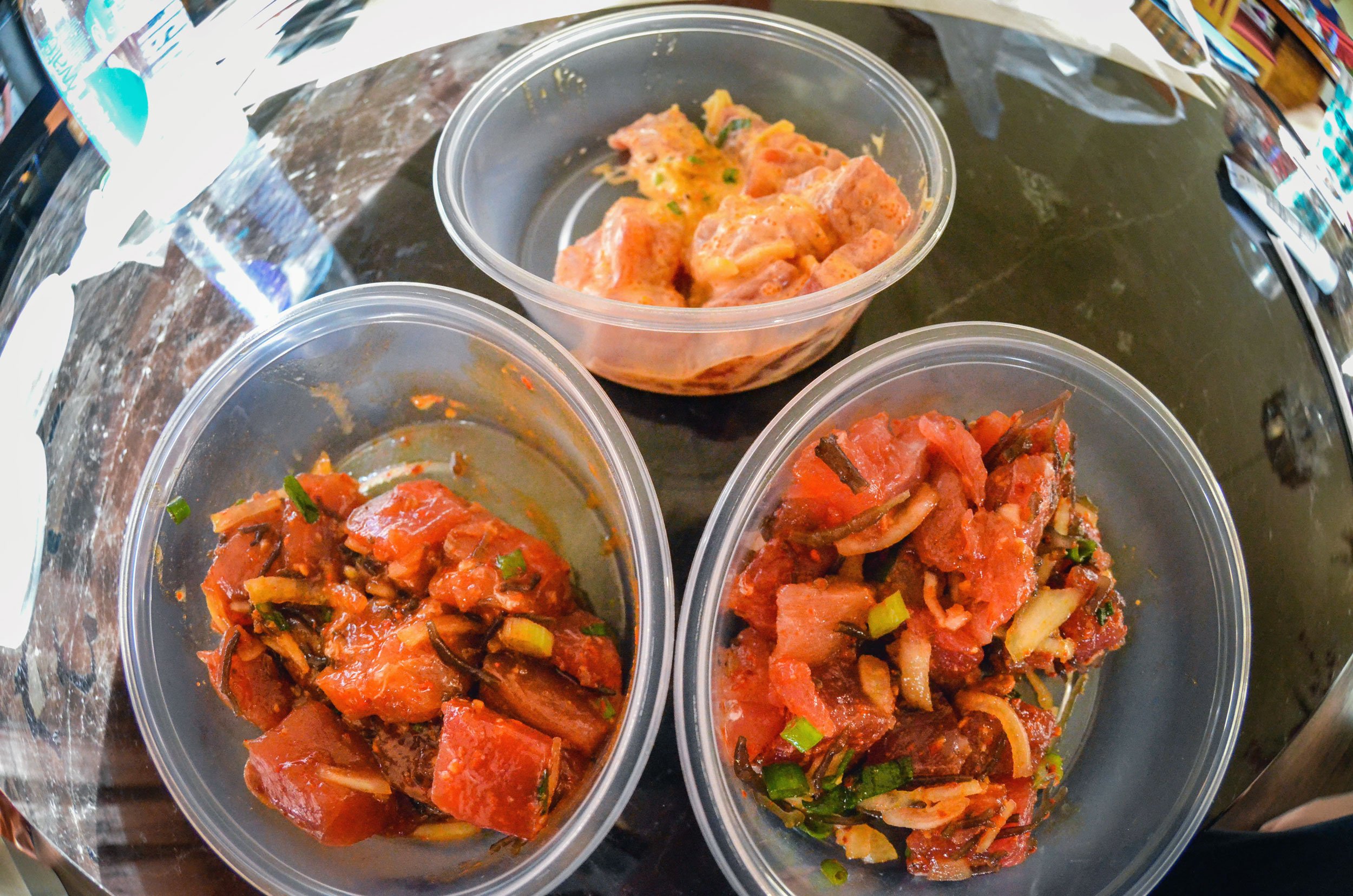 Assorted poke takeout