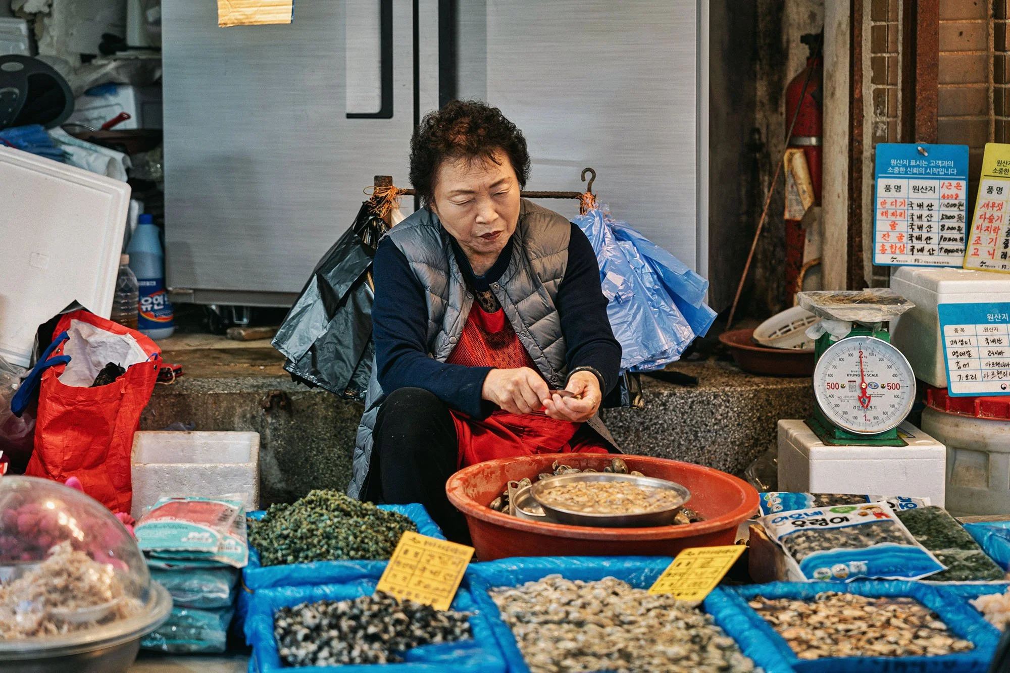 Seafood stall