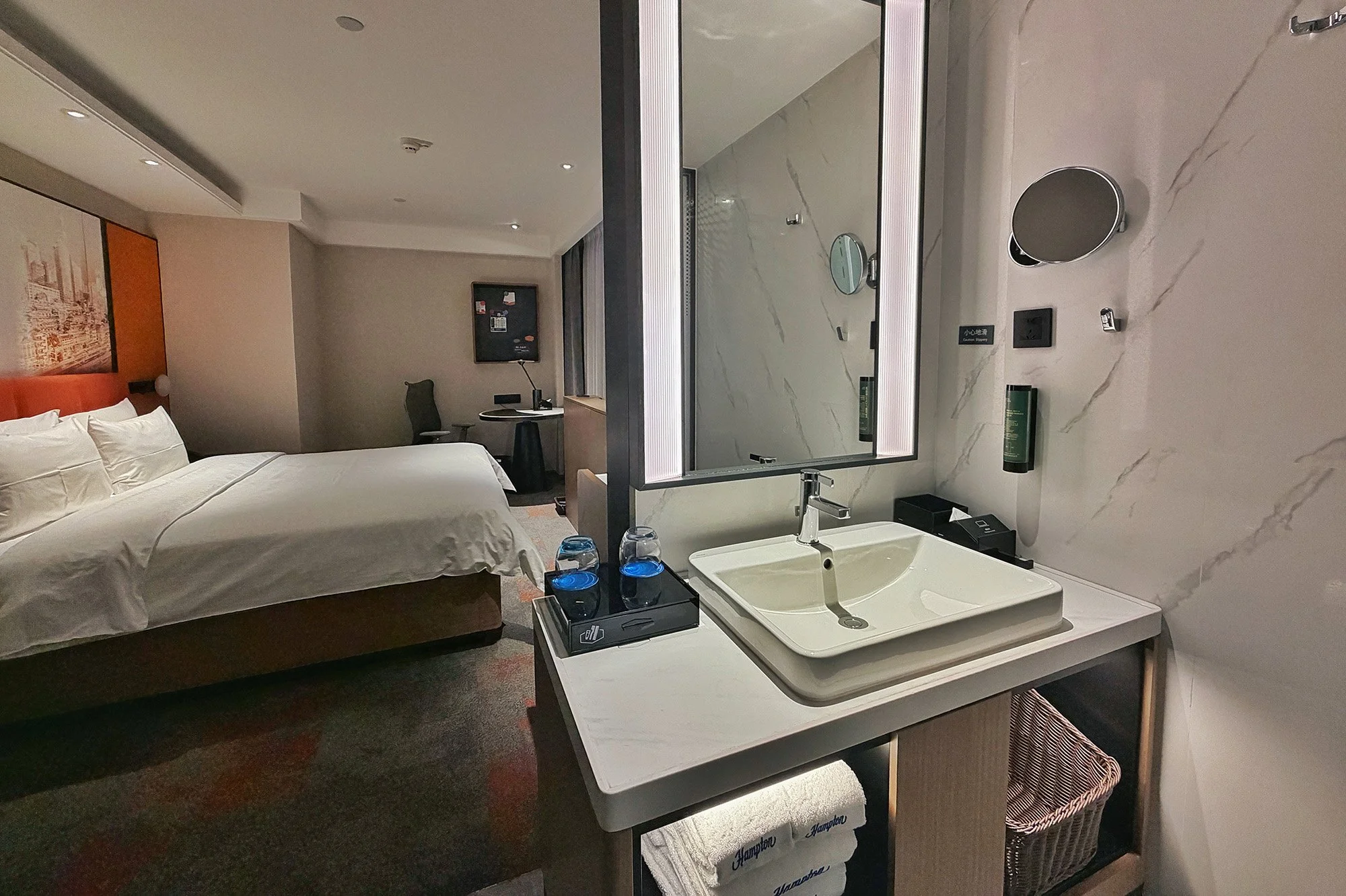 Bathroom sink area