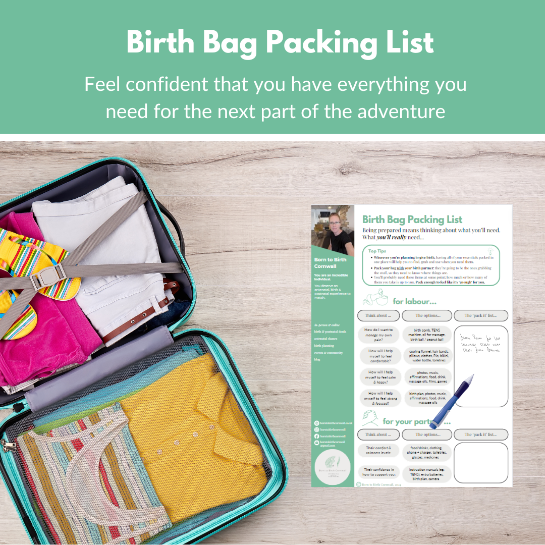 Birth Bag Packing List