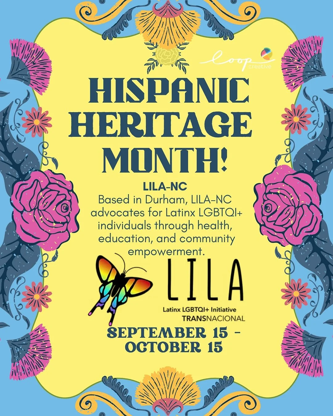 🎉 Hispanic Heritage Month: Community Spotlight 🎉 This month, we&rsquo;re lifting up Latinx-led organizations whose work is rooted in equity, empowerment, and cultural pride across the Triangle.

LILA-NC (Latinx LGBTQI+ Initiative)
🌈 &ldquo;Where L