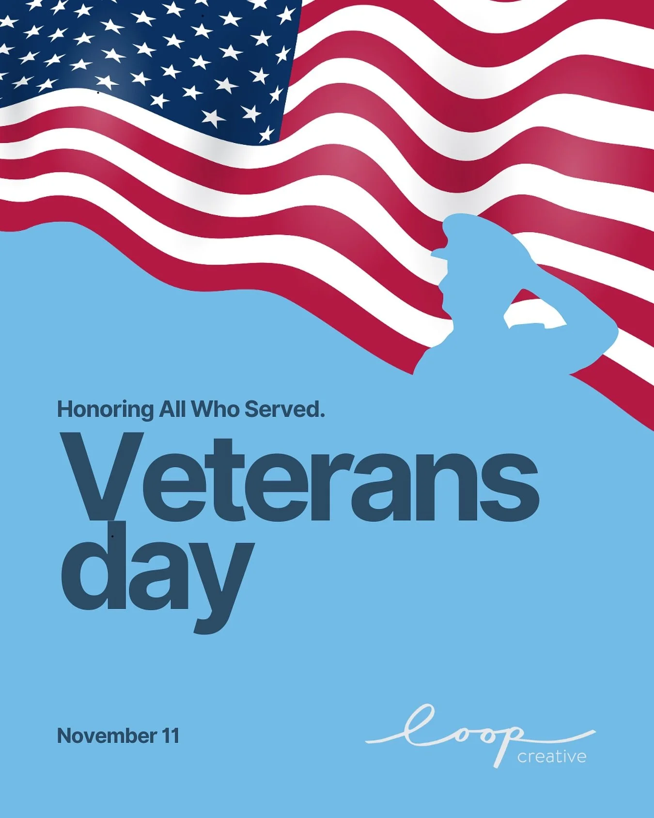 Thank you for your service and sacrifice. Today we honor those who served. Thank you for your courage, commitment and service to our country and local communities. #VeteransDay