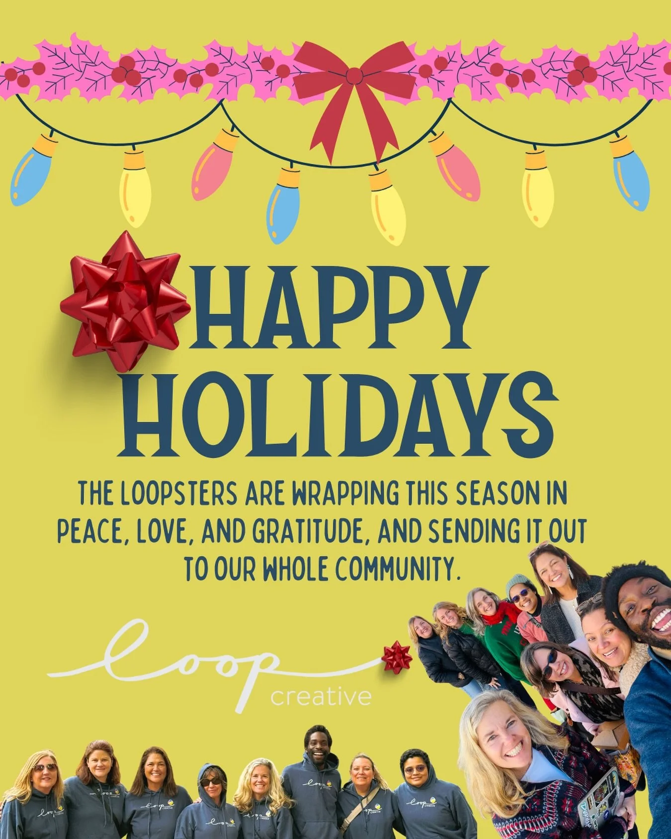The Loopsters are wrapping this season in peace, love, and gratitude, and sending it out to our whole community.

#HappyHolidays #FollowtheLoop