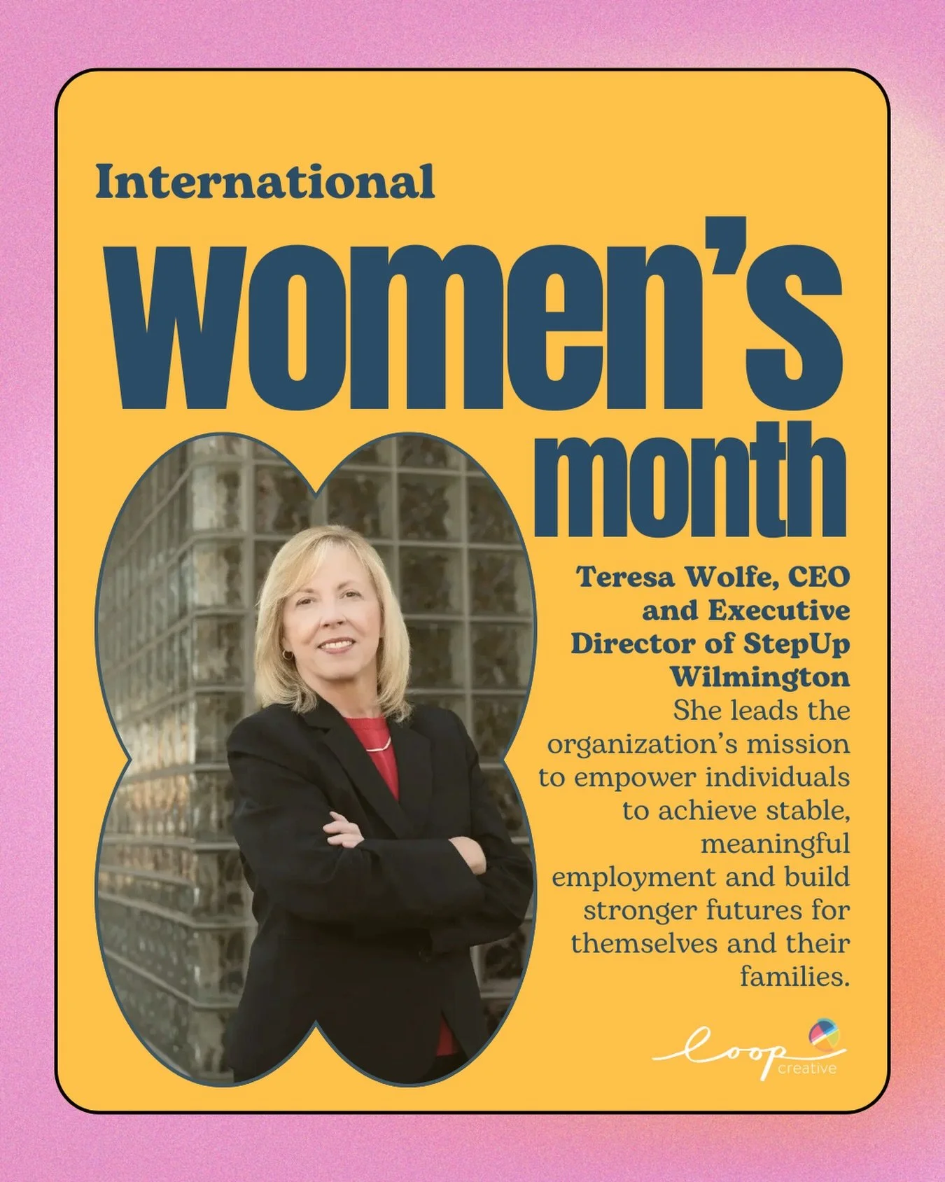 March is International Women&rsquo;s Month, and we&rsquo;re spotlighting incredible women leading #nonprofits in our community. Follow and support their work as they strengthen our neighborhoods.

Teresa Wolfe&nbsp;- CEO &amp; Executive Director, Ste
