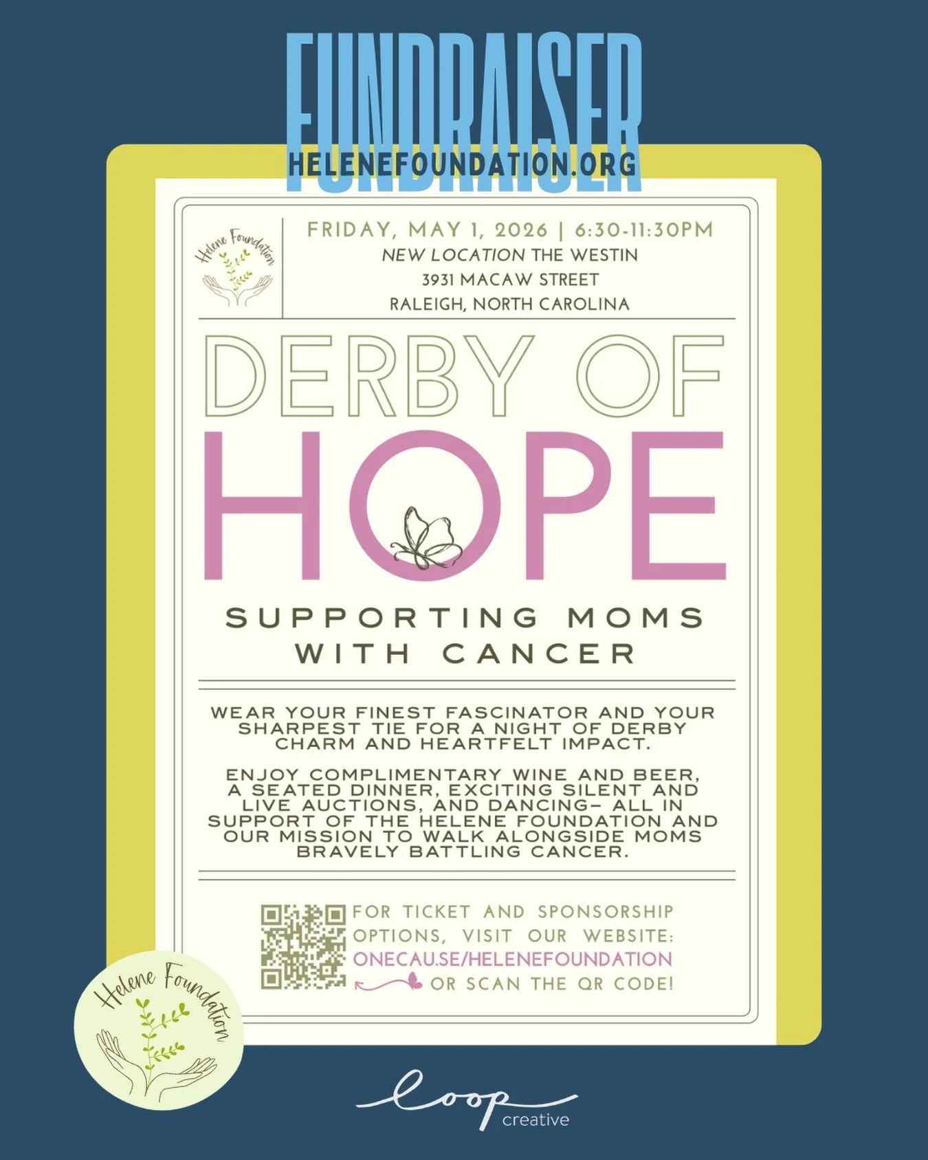 Full circle moment!
We used to design for @helenefoundation &hellip; and now we&rsquo;re back as their marketing partner 🙌
Social ✔️
Email ✔️
Storytelling ✔️
Just in time for their Derby of Hope on May 1 🐎✨
Let&rsquo;s gooooo.
#LoopCreative #Nonpro